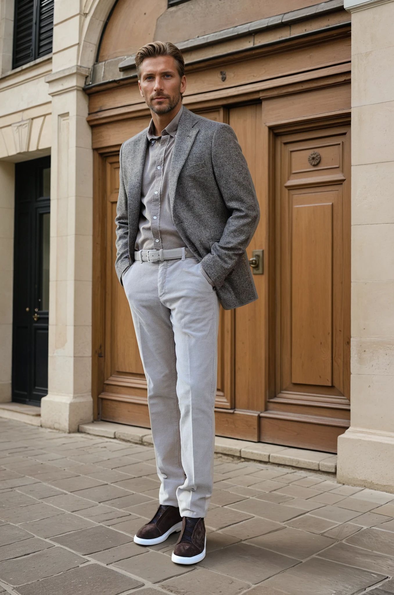 Pantalon Seanfit en velours côtelé - Pierre