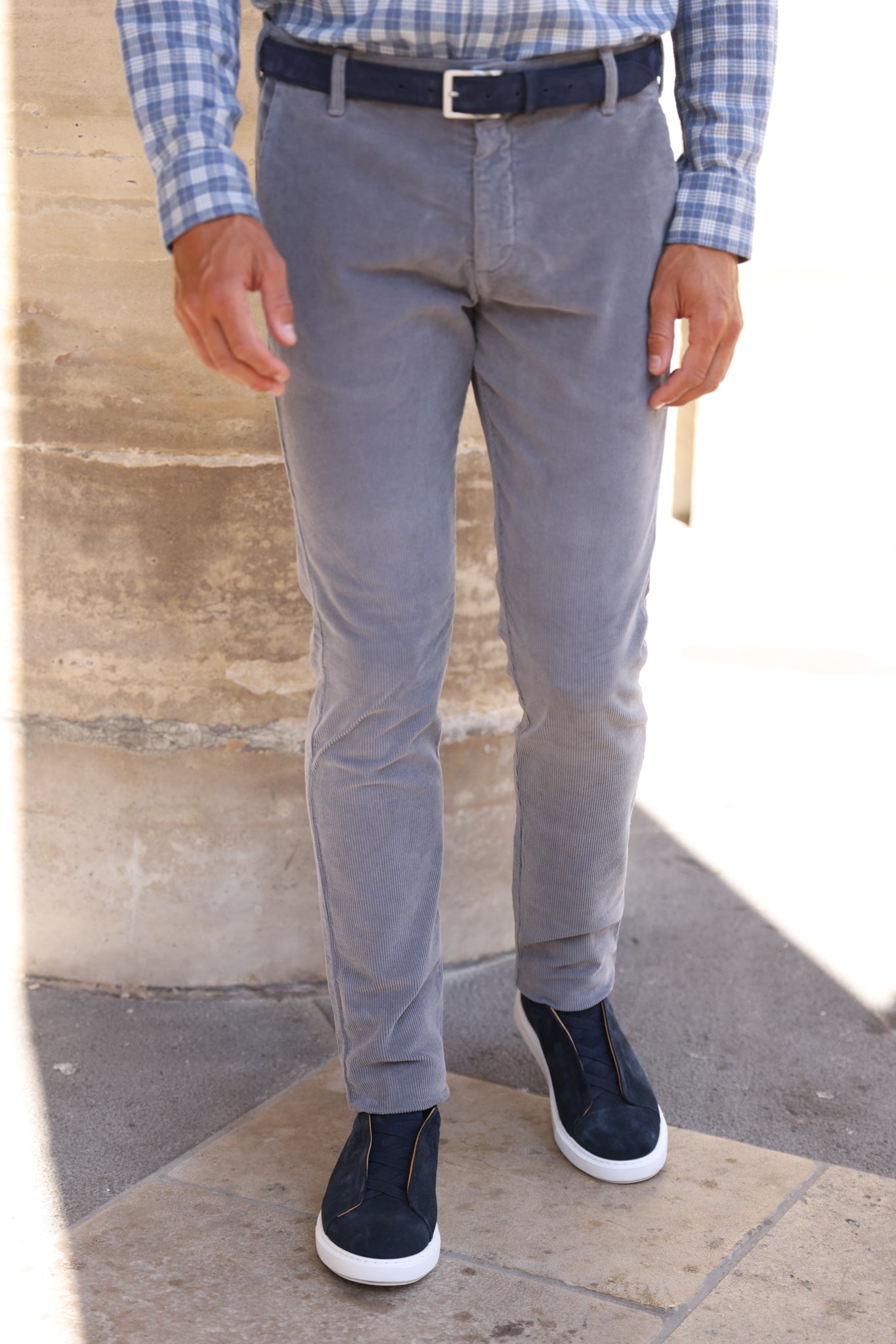 Pantalon Seanfit en velours côtelé - Gris Clair-PANTALON HOMME-Curling-Paris