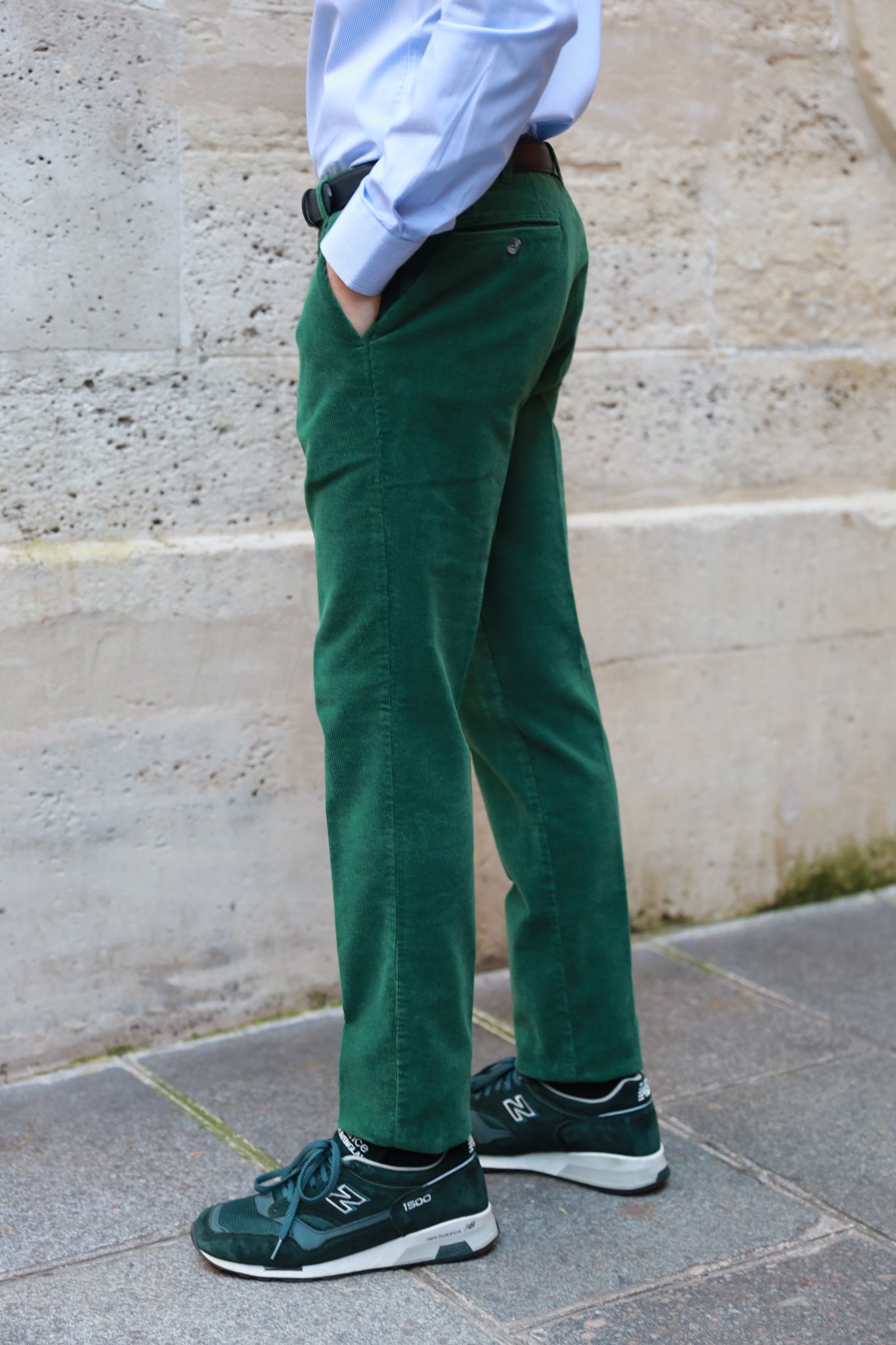 Pantalon Seanfit en velours côtelé - Vert-PANTALON HOMME-Curling-Paris
