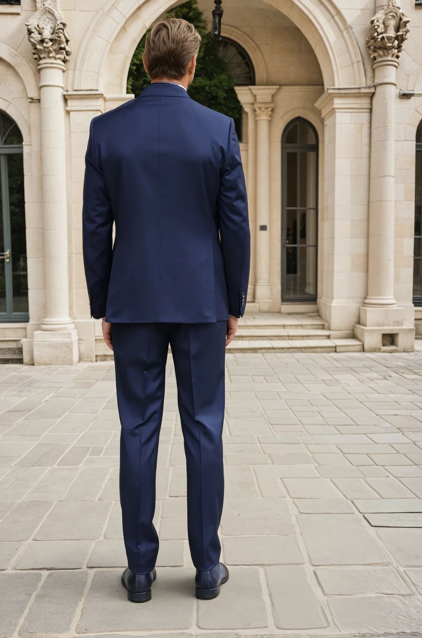 Pantalon Segal 100% laine vierge - Marine-PANTALON HOMME-Curling-Paris