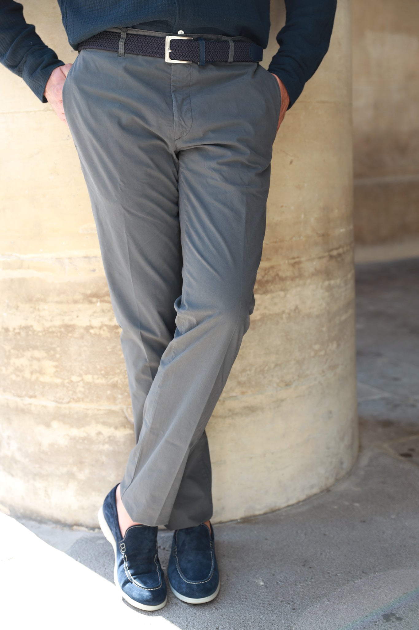 Pantalon Seanfit homme d'été en coton et stretch ciment - Curling Paris