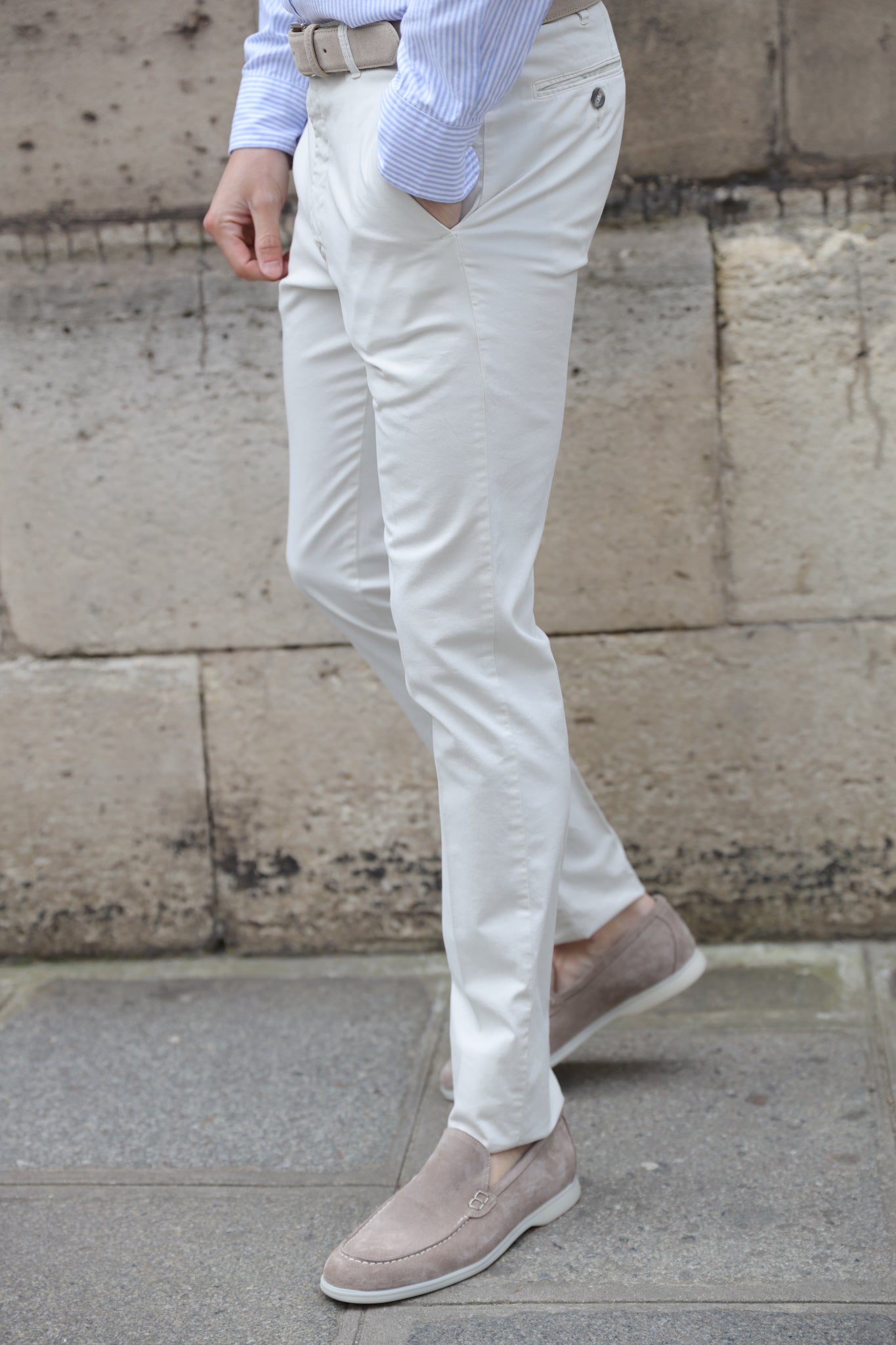 Pantalon d'été Seanfit en coton stretch - Ciment-PANTALON HOMME-Curling-Paris