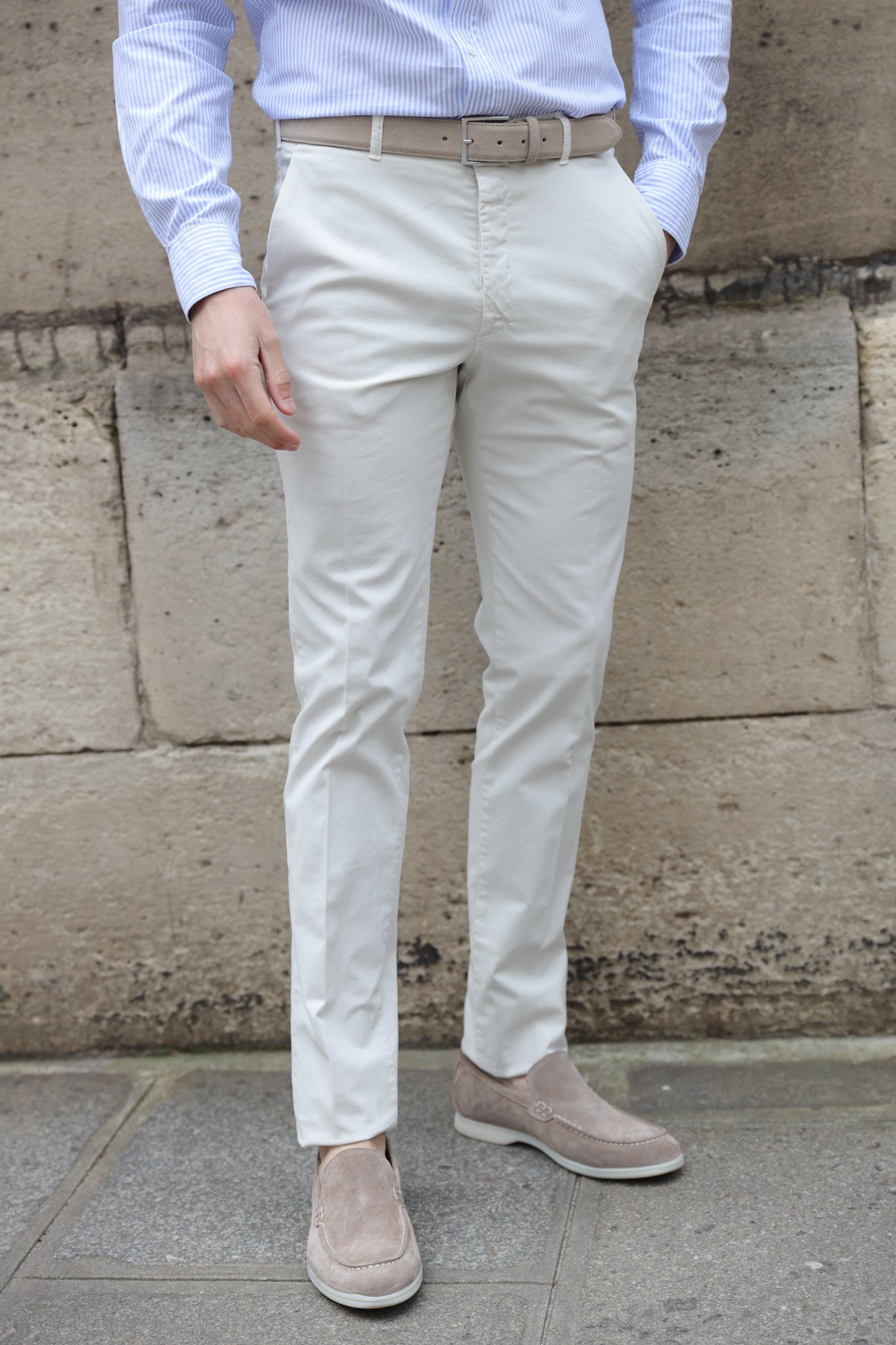 Pantalon d'été Seanfit en coton stretch - Ciment-PANTALON HOMME-Curling-Paris