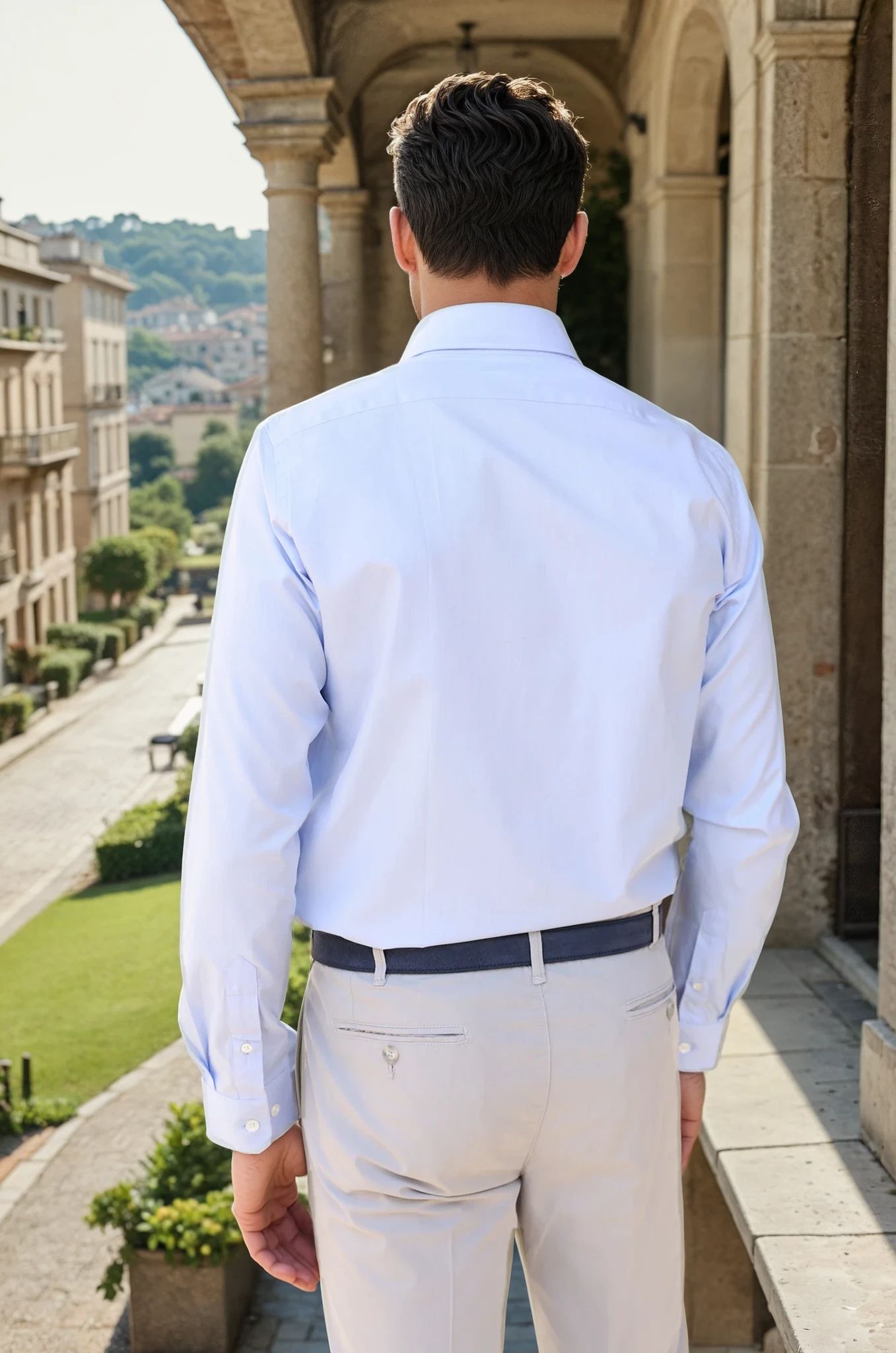 Pantalon d'été Seanfit en popeline de coton stretch - Gris acier-PANTALON HOMME-Curling-Paris