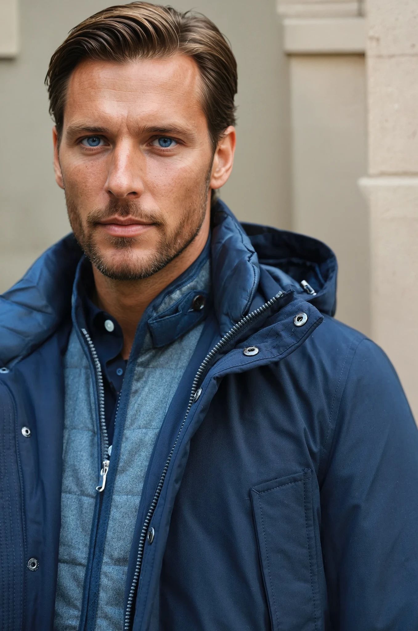Parka Loan - Marine-MANTEAU HOMME-Curling-Paris