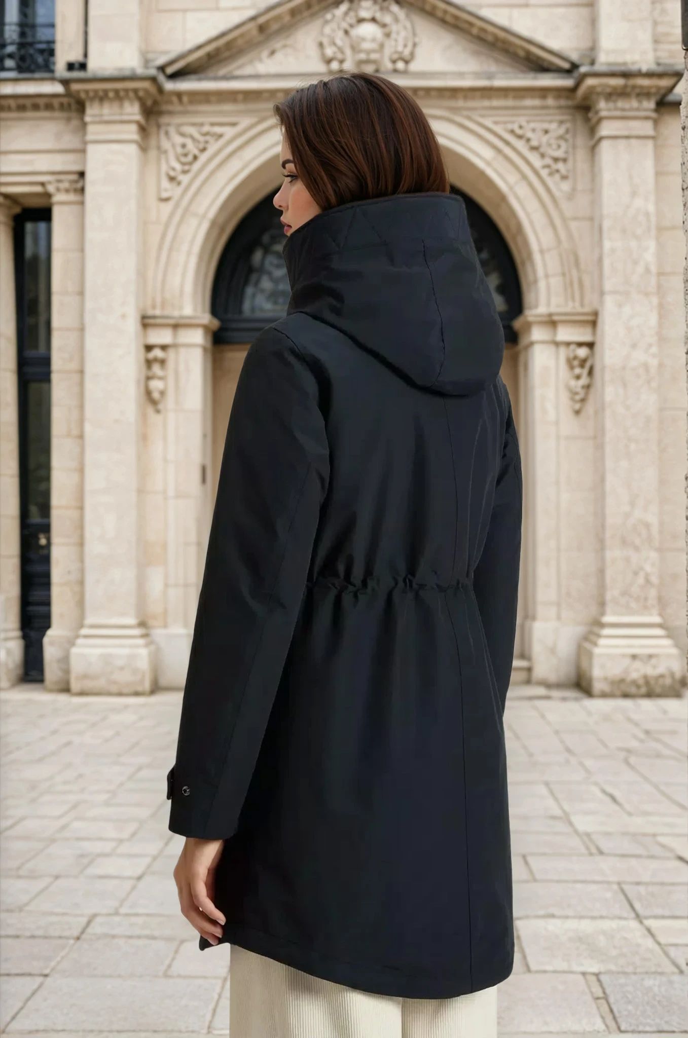 Parka Woolrich Authentic 3-en-1 en Ramar avec veste matelassée amovible - Dark Navy-MANTEAU FEMME-Curling-Paris