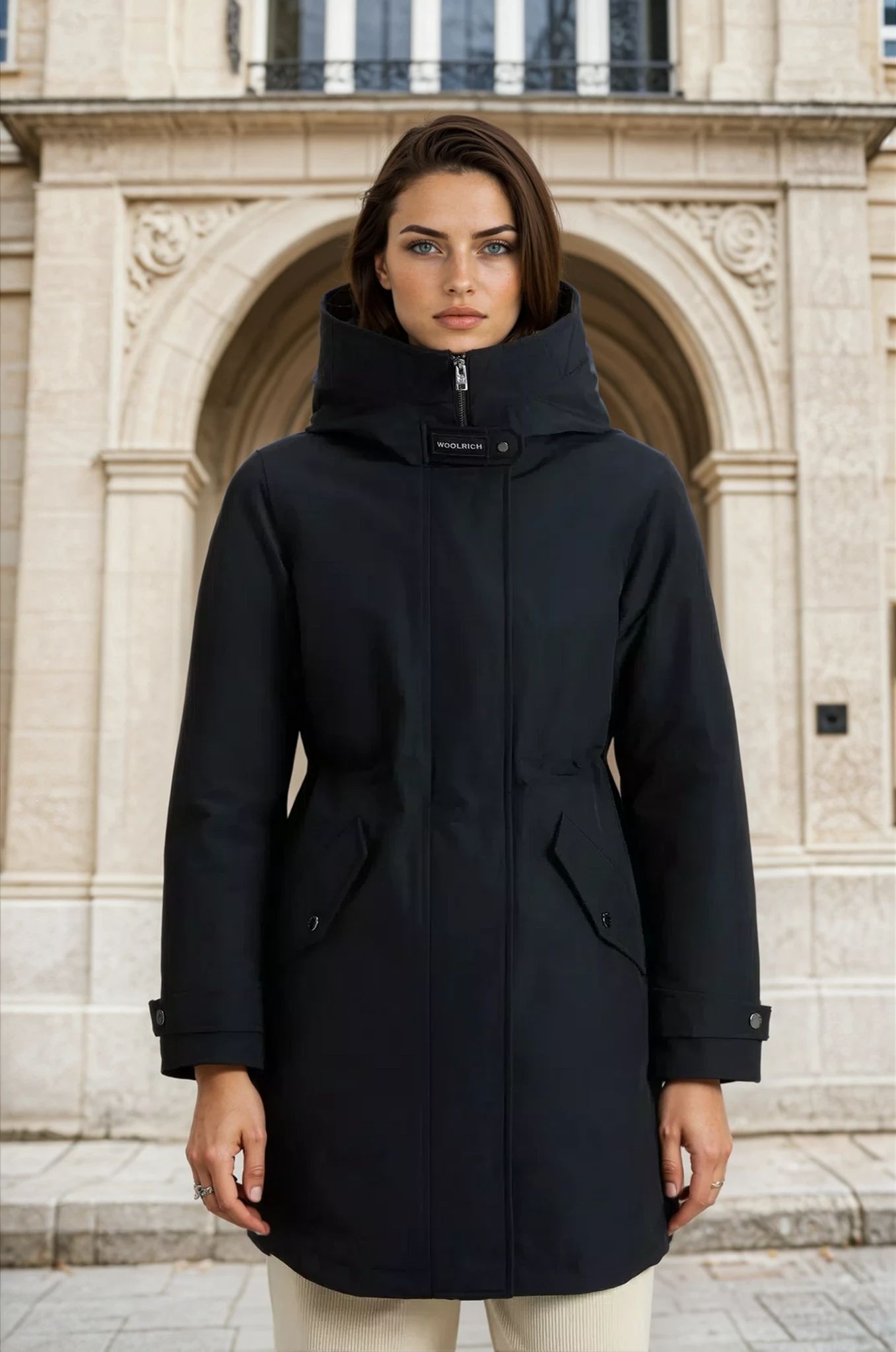 Parka Woolrich Authentic 3-en-1 en Ramar avec veste matelassée amovible - Dark Navy-MANTEAU FEMME-Curling-Paris