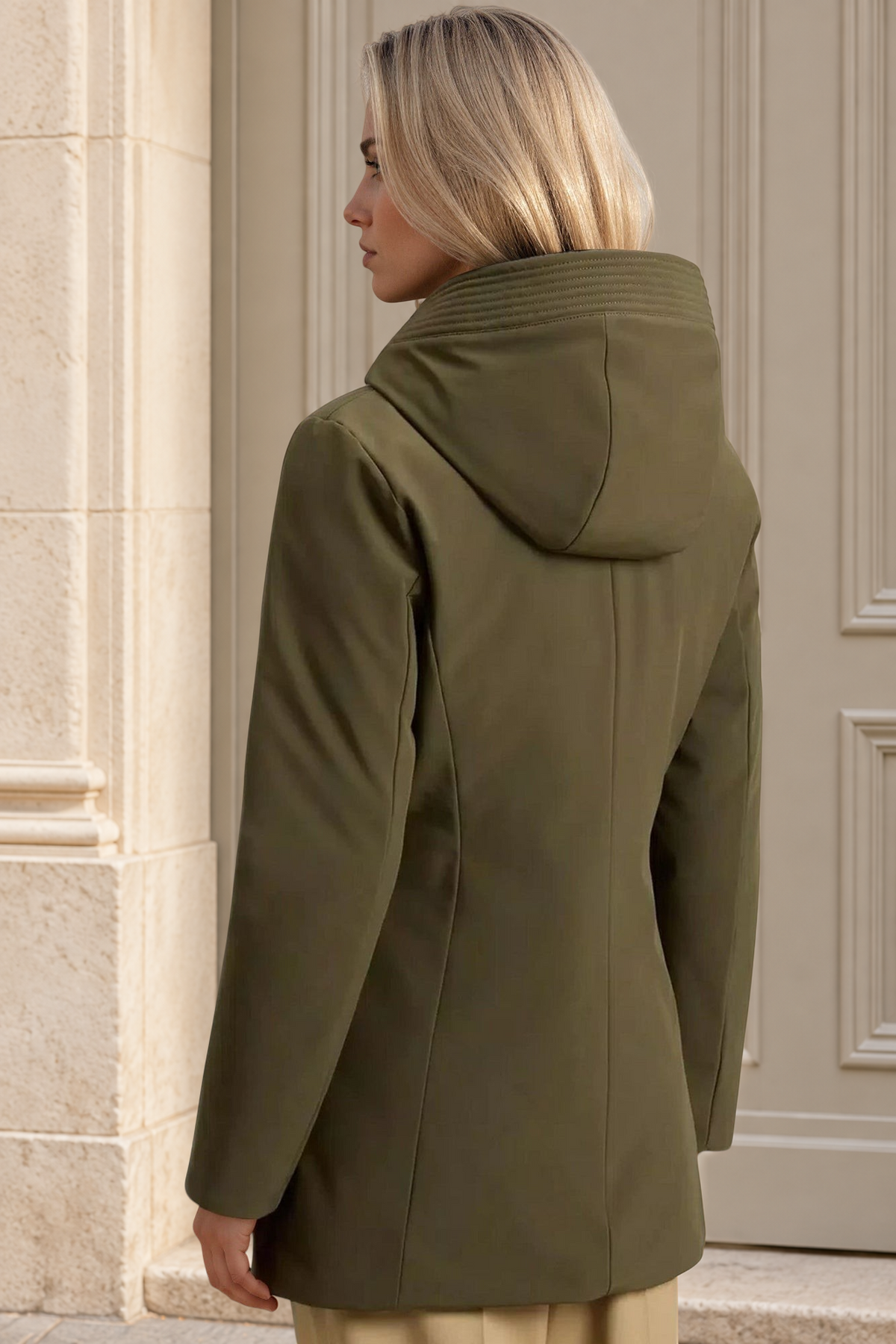 Parka Woolrich Firth en Softshell - Dark Green-MANTEAU FEMME-Curling-Paris
