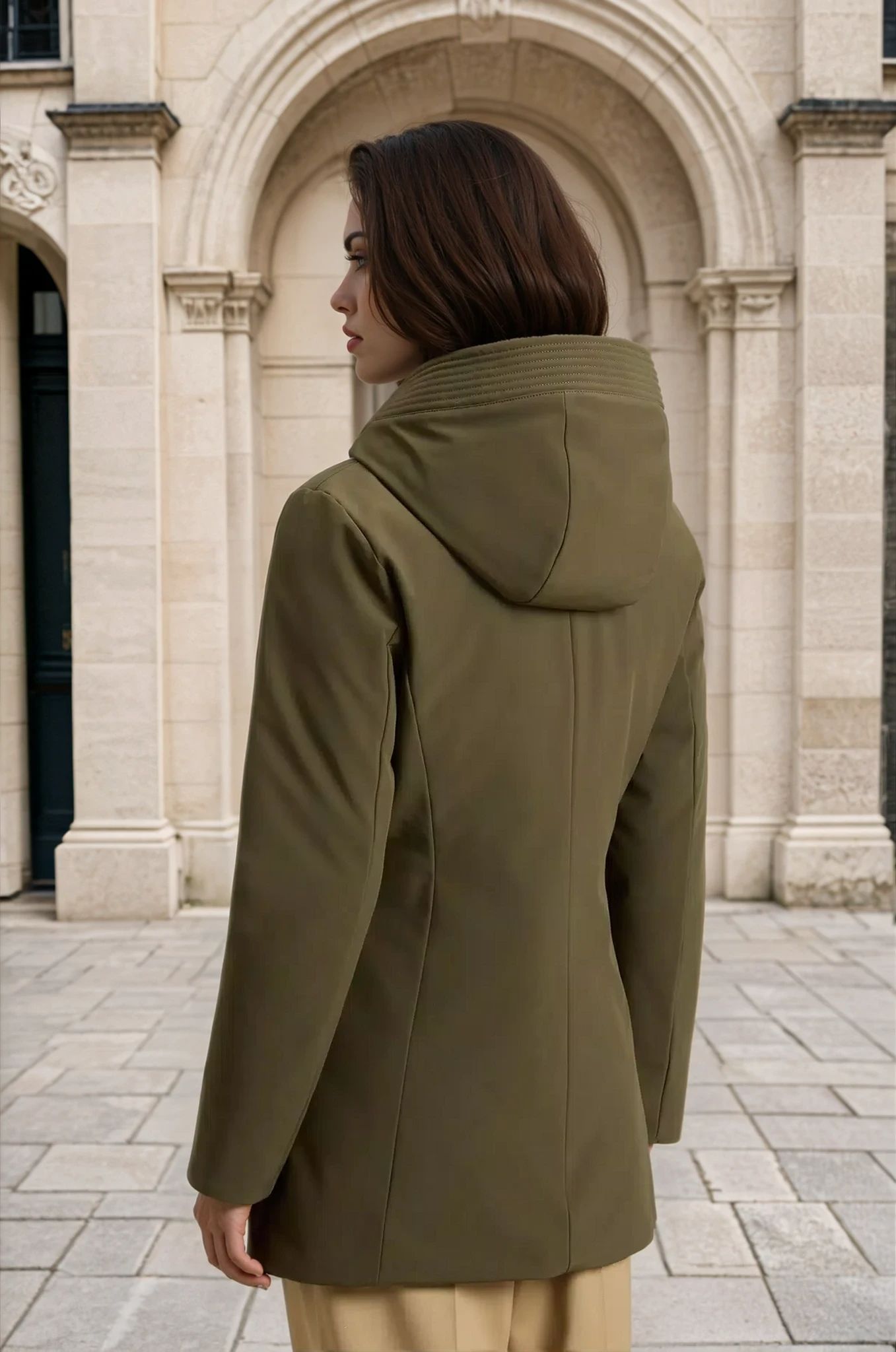 Parka Woolrich Firth en Softshell - Dark Green-MANTEAU FEMME-Curling-Paris