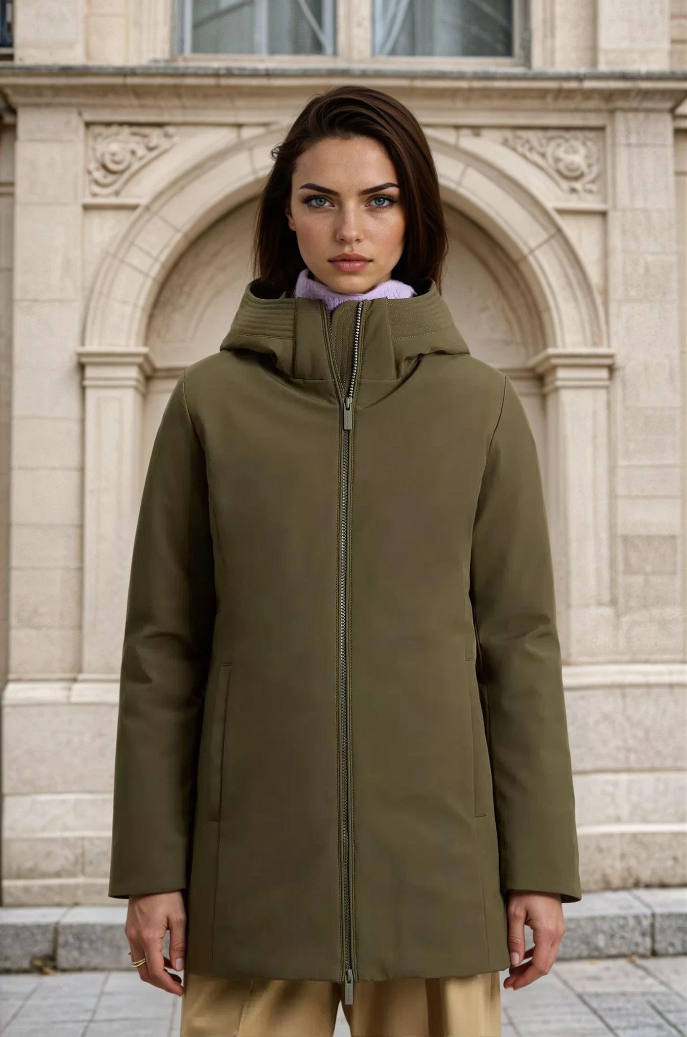 Parka Woolrich Firth en Softshell - Dark Green-MANTEAU FEMME-Curling-Paris