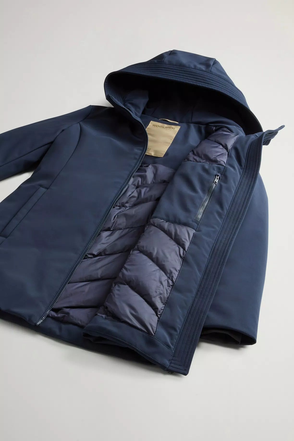 Parka Woolrich Firth en Softshell - Melton Blue-MANTEAU FEMME-Curling-Paris