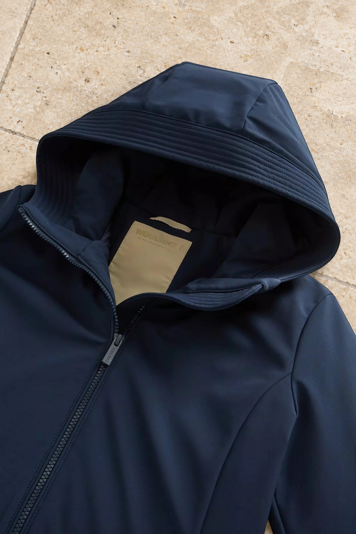 Parka Woolrich Firth en Softshell - Melton Blue-MANTEAU FEMME-Curling-Paris