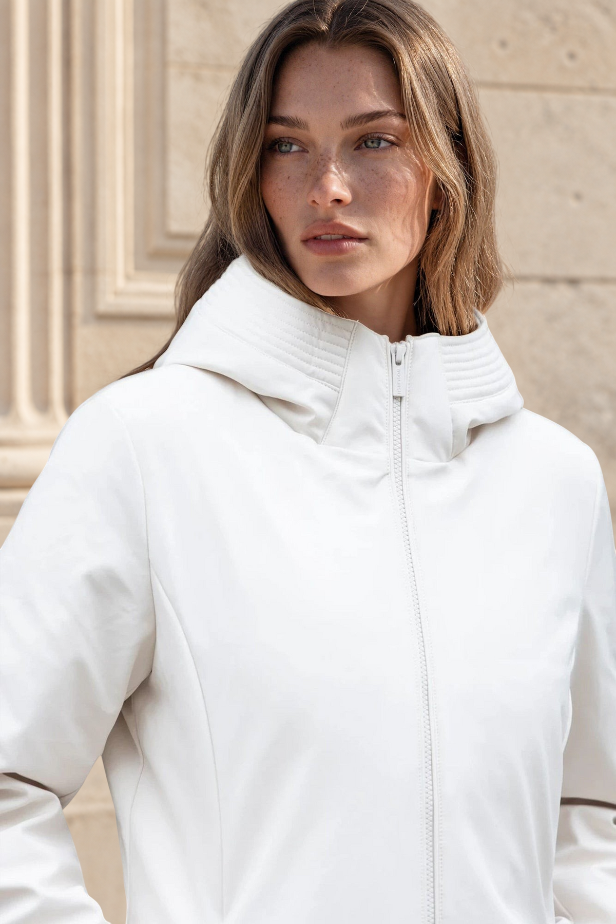 Parka Woolrich Firth en Softshell - Milky Cream-MANTEAU FEMME-Curling-Paris