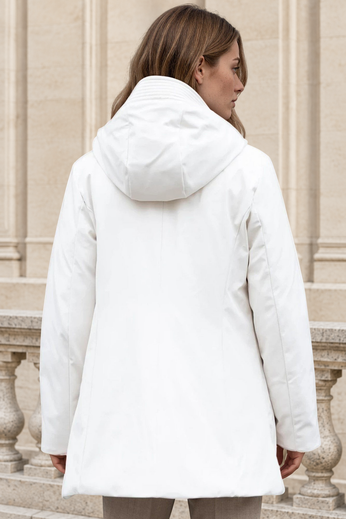 Parka Woolrich Firth en Softshell - Milky Cream-MANTEAU FEMME-Curling-Paris
