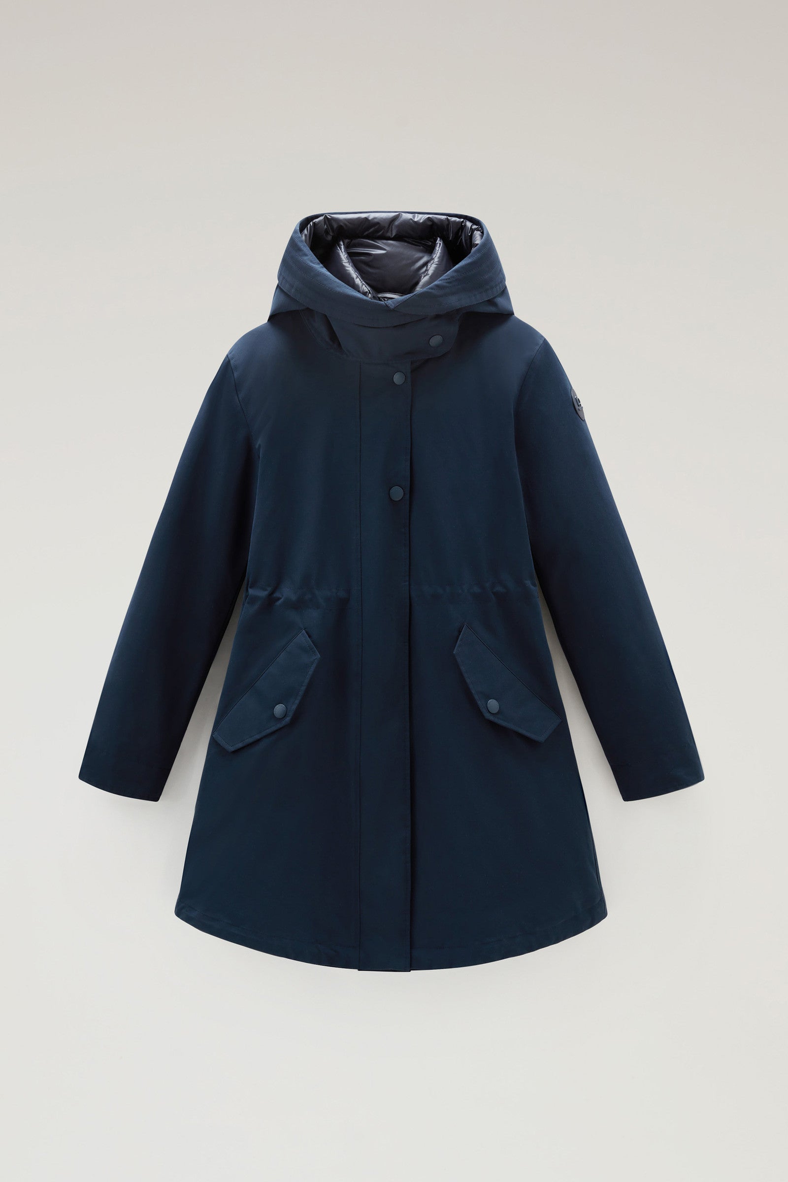 Parka Woolrich Military 3-en-1 en Ramar avec veste matelassée amovible - Melton Blue-MANTEAU FEMME-Curling-Paris