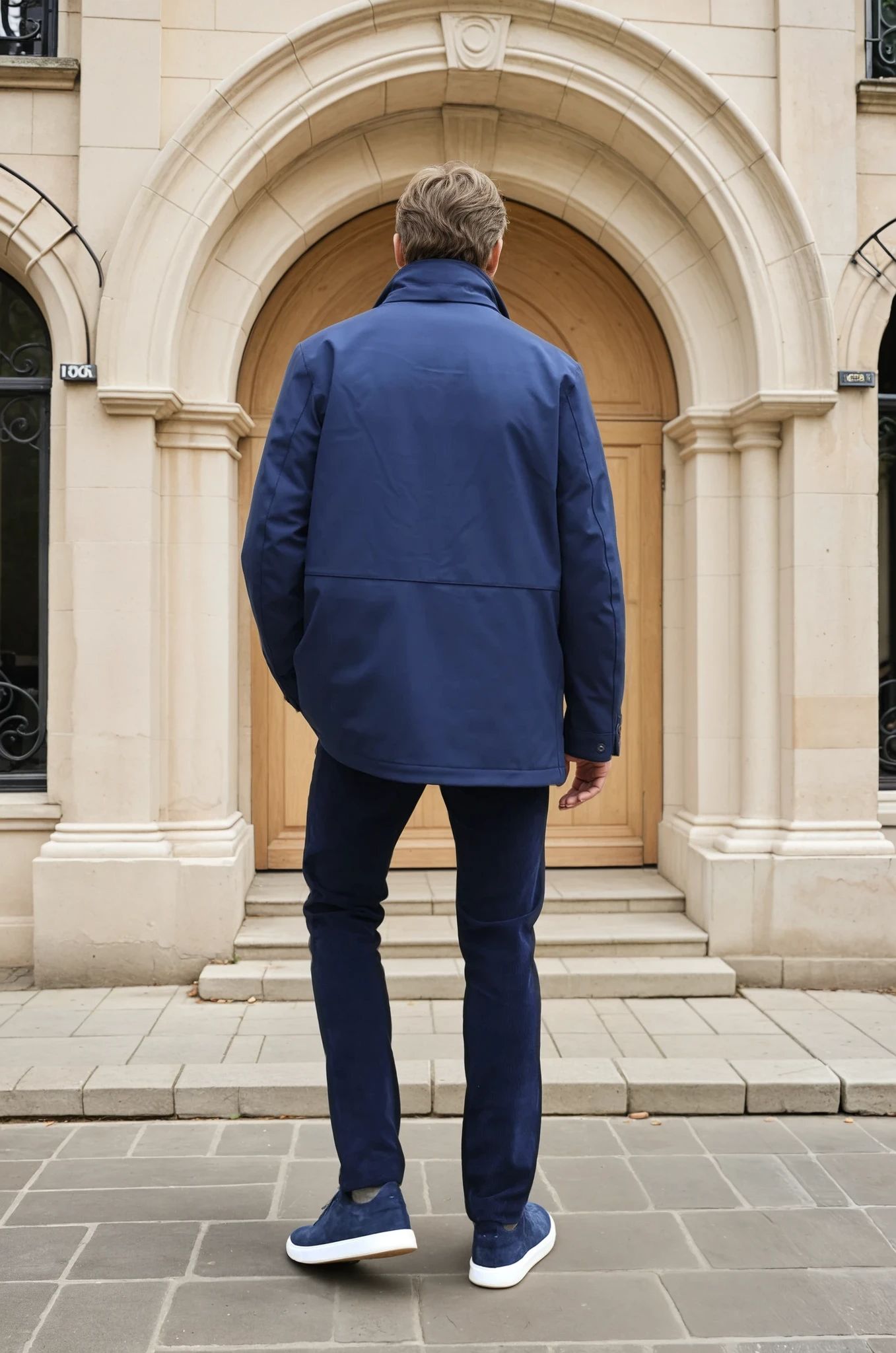 Parka Woolrich Softshell - Melton Blue-MANTEAU HOMME-Curling-Paris