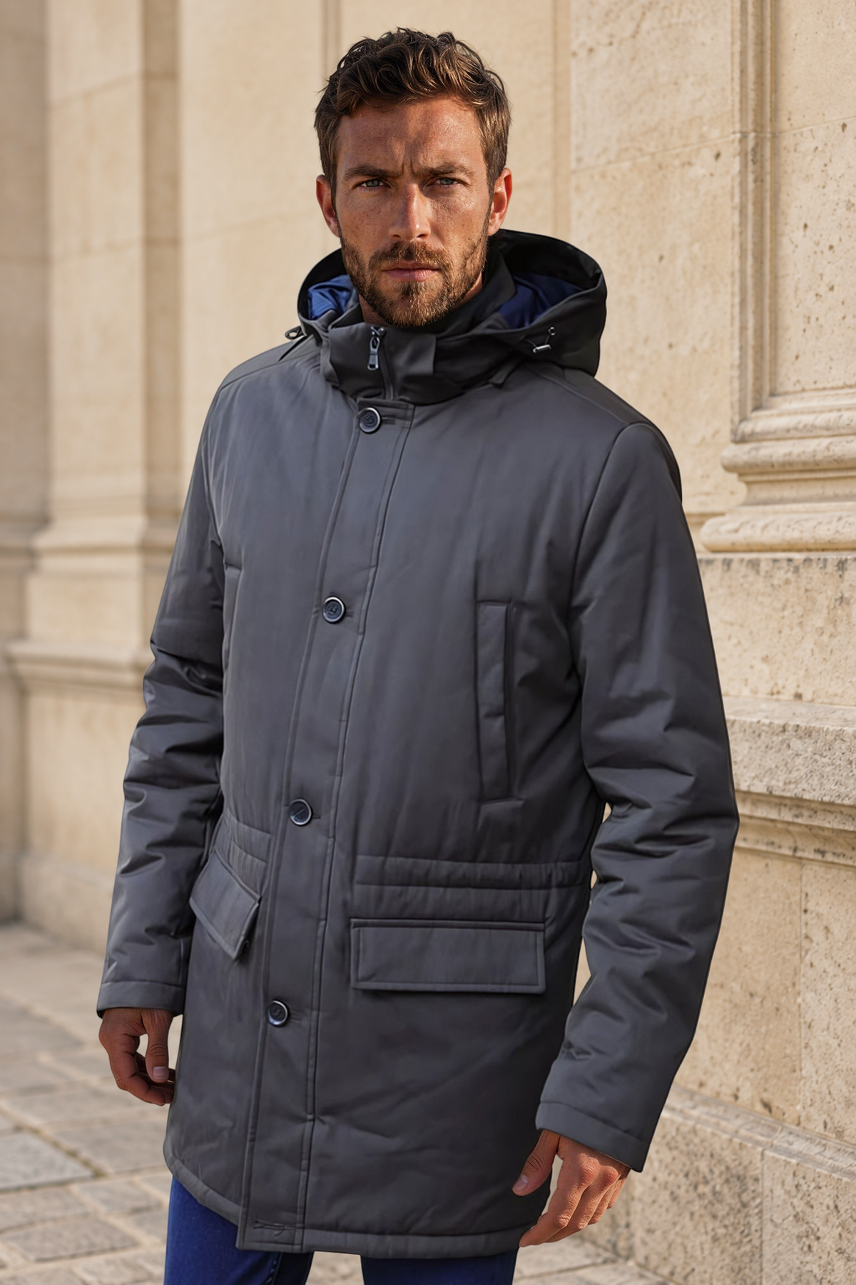 Parka d'hiver en coton - Military-MANTEAU HOMME-Curling-Paris