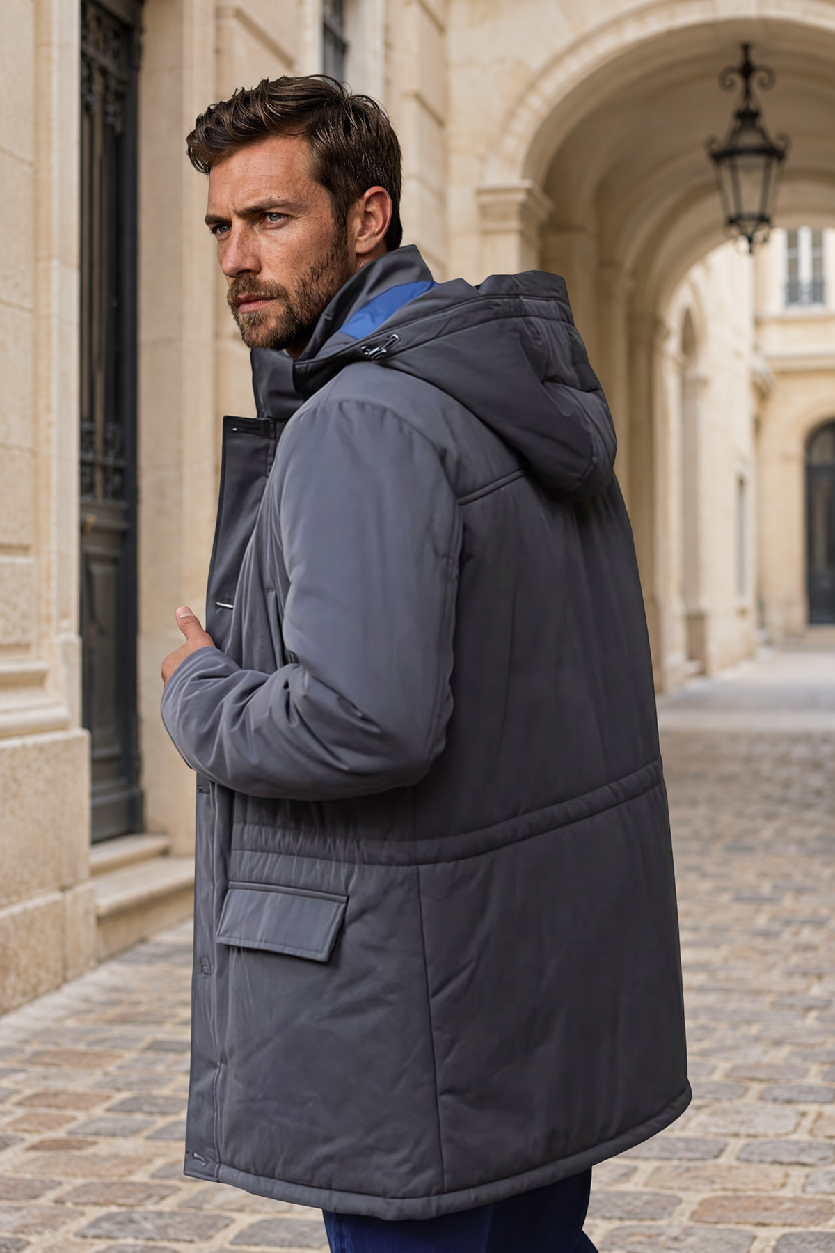 Parka d'hiver en coton - Military-MANTEAU HOMME-Curling-Paris