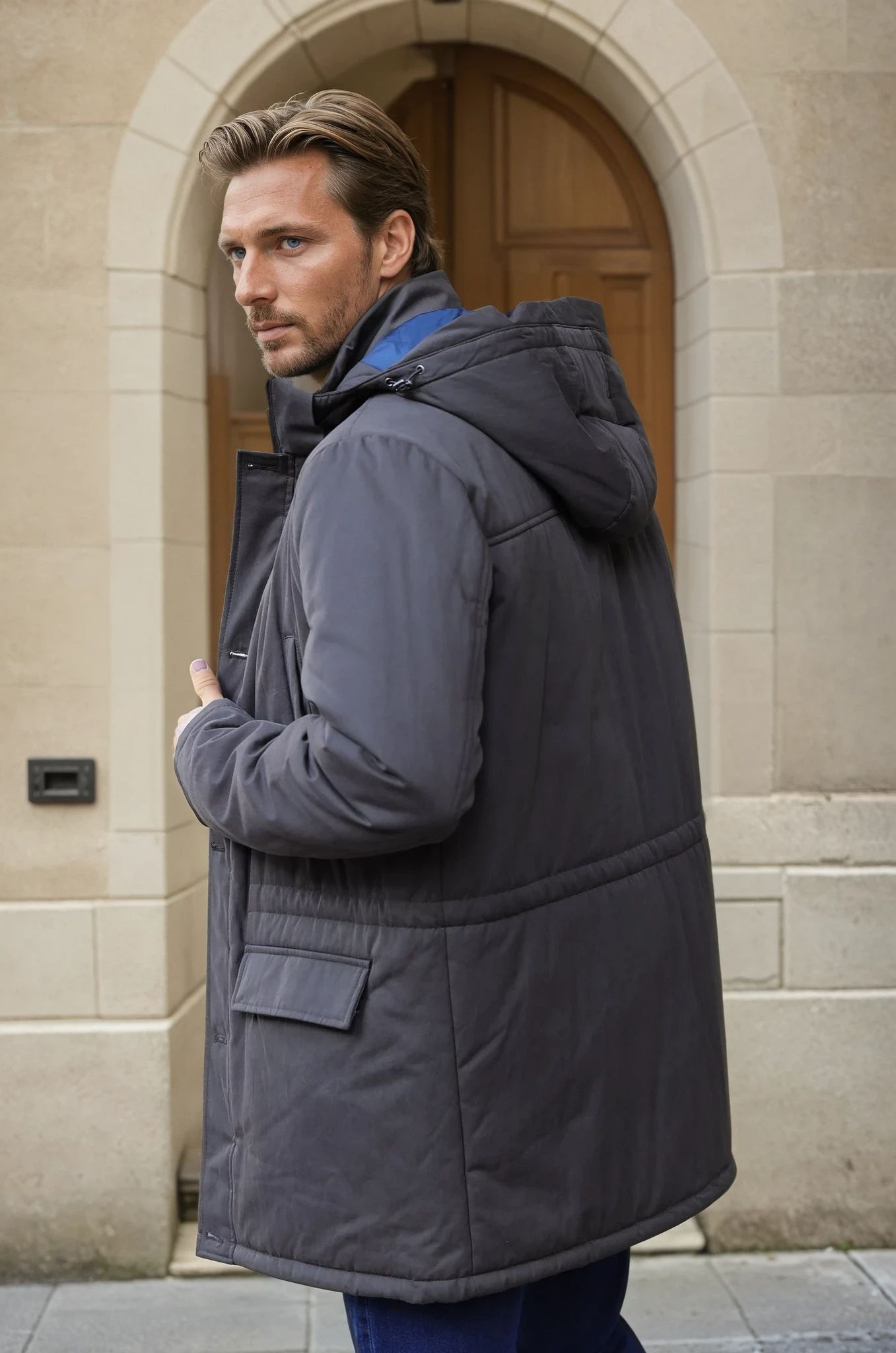 Parka d'hiver en coton - Military-MANTEAU HOMME-Curling-Paris