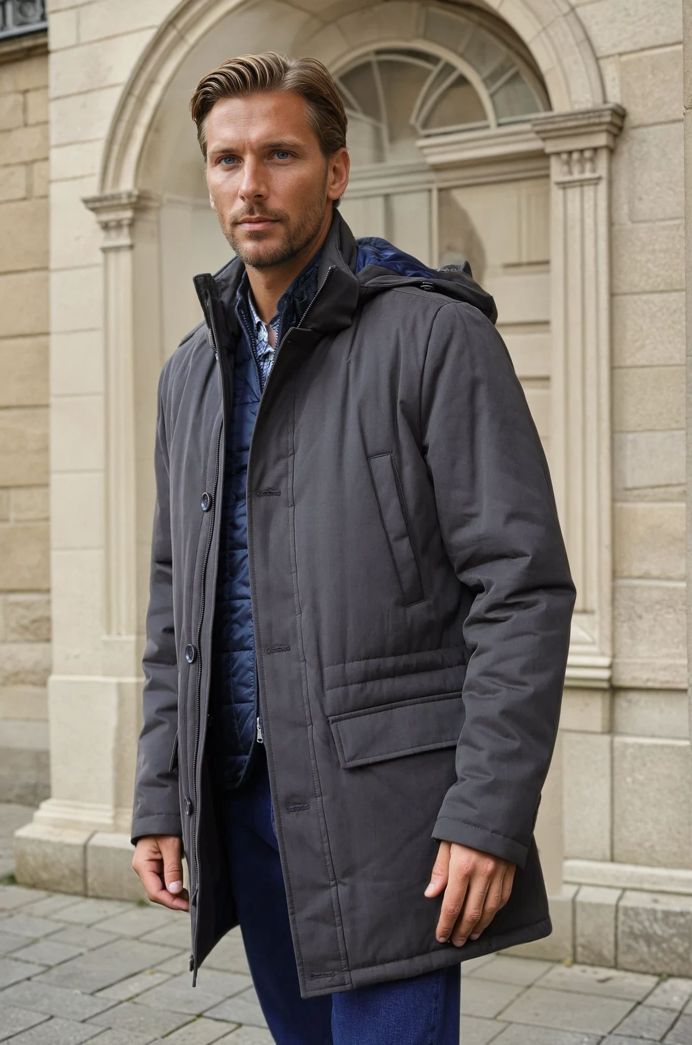 Parka d'hiver en coton - Military-MANTEAU HOMME-Curling-Paris
