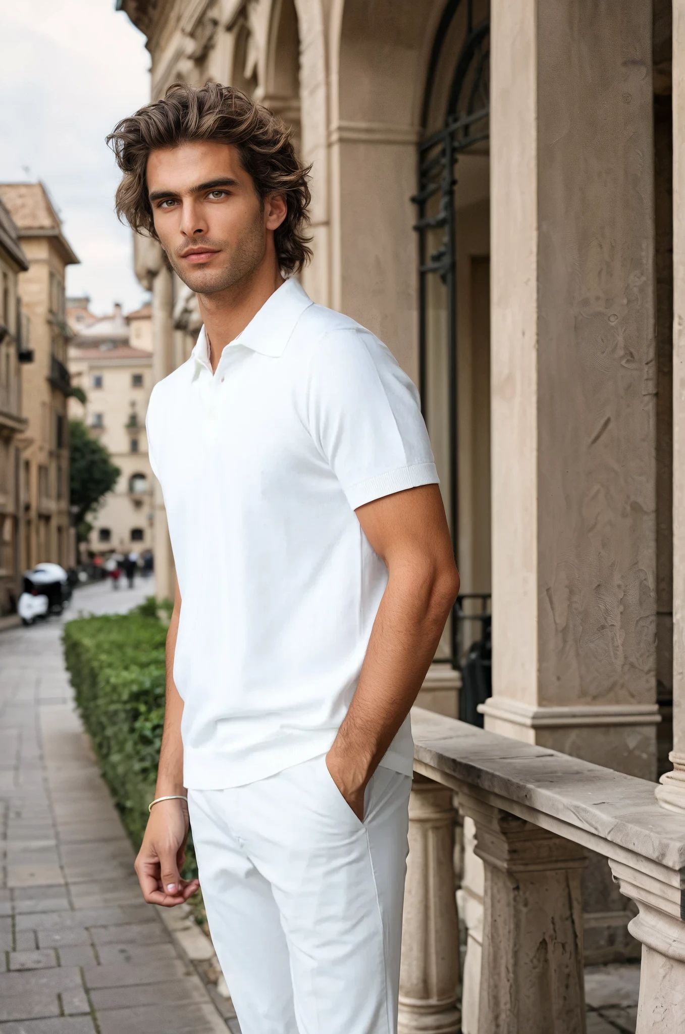 Polo Gabriel en maille de coton - Ecru-POLO HOMME-Curling-Paris