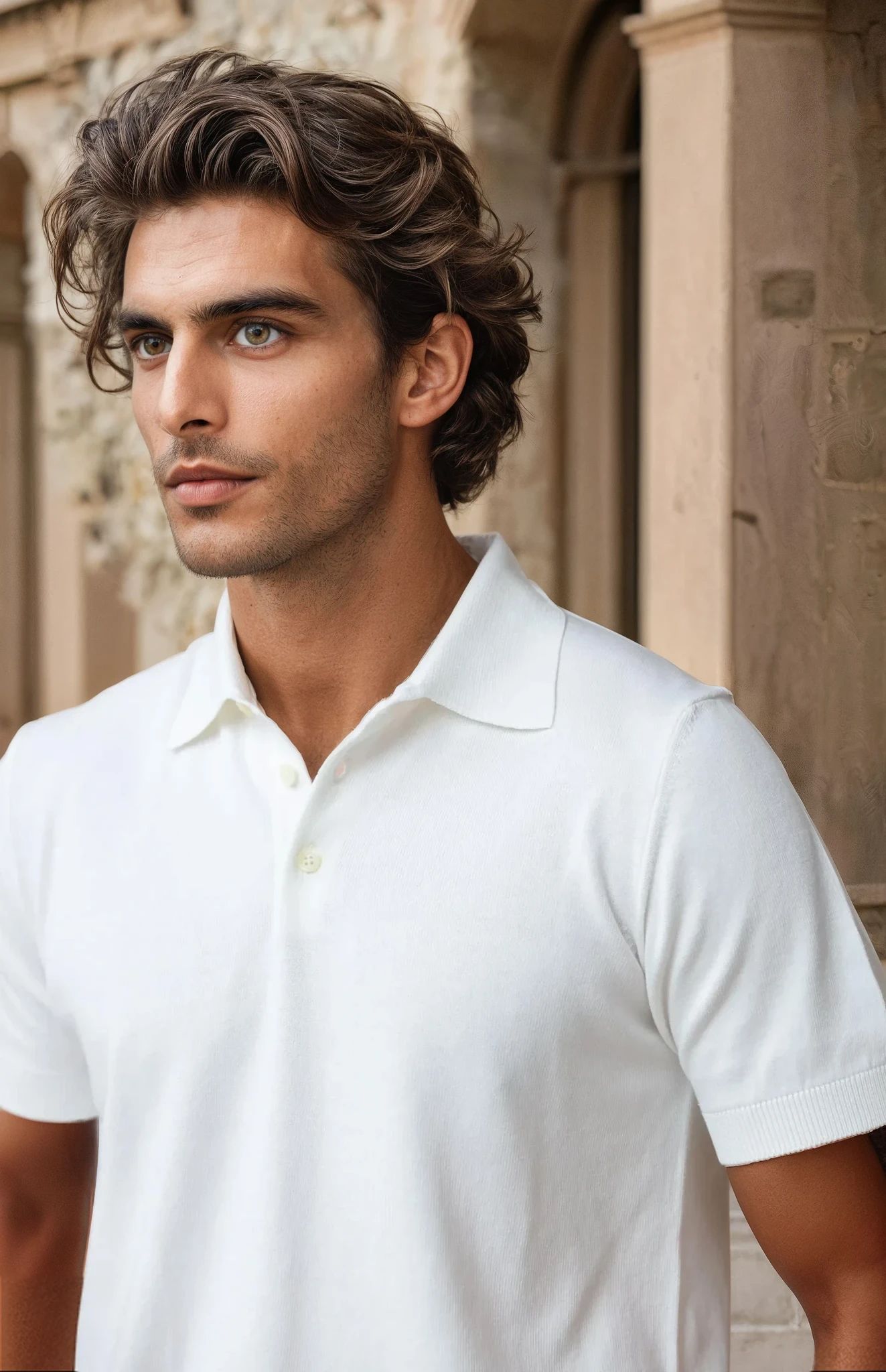 Polo Gabriel en maille de coton - Ecru-POLO HOMME-Curling-Paris