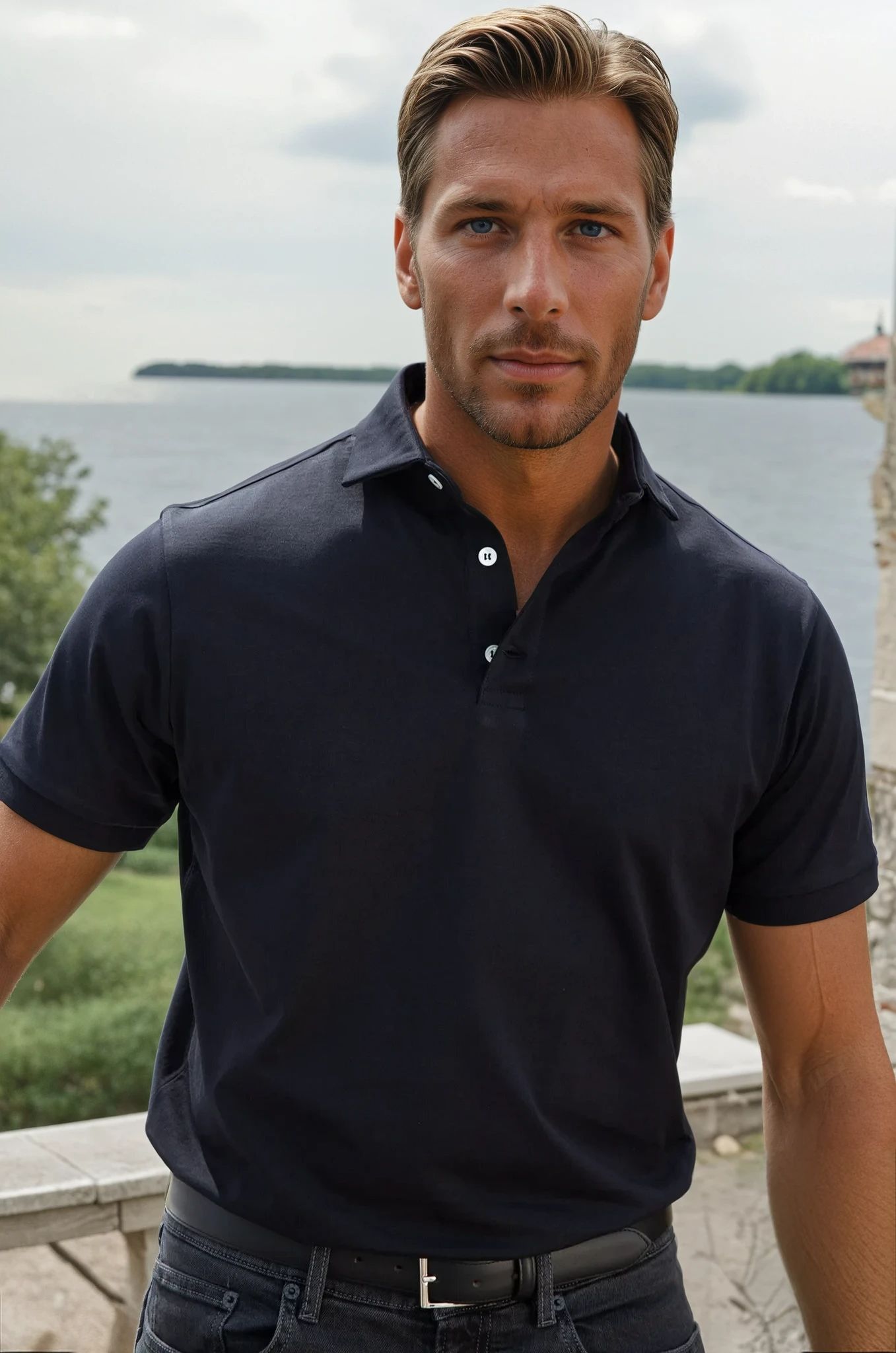Polo Jack en Jersey de coton - Noir-POLO HOMME-Curling-Paris