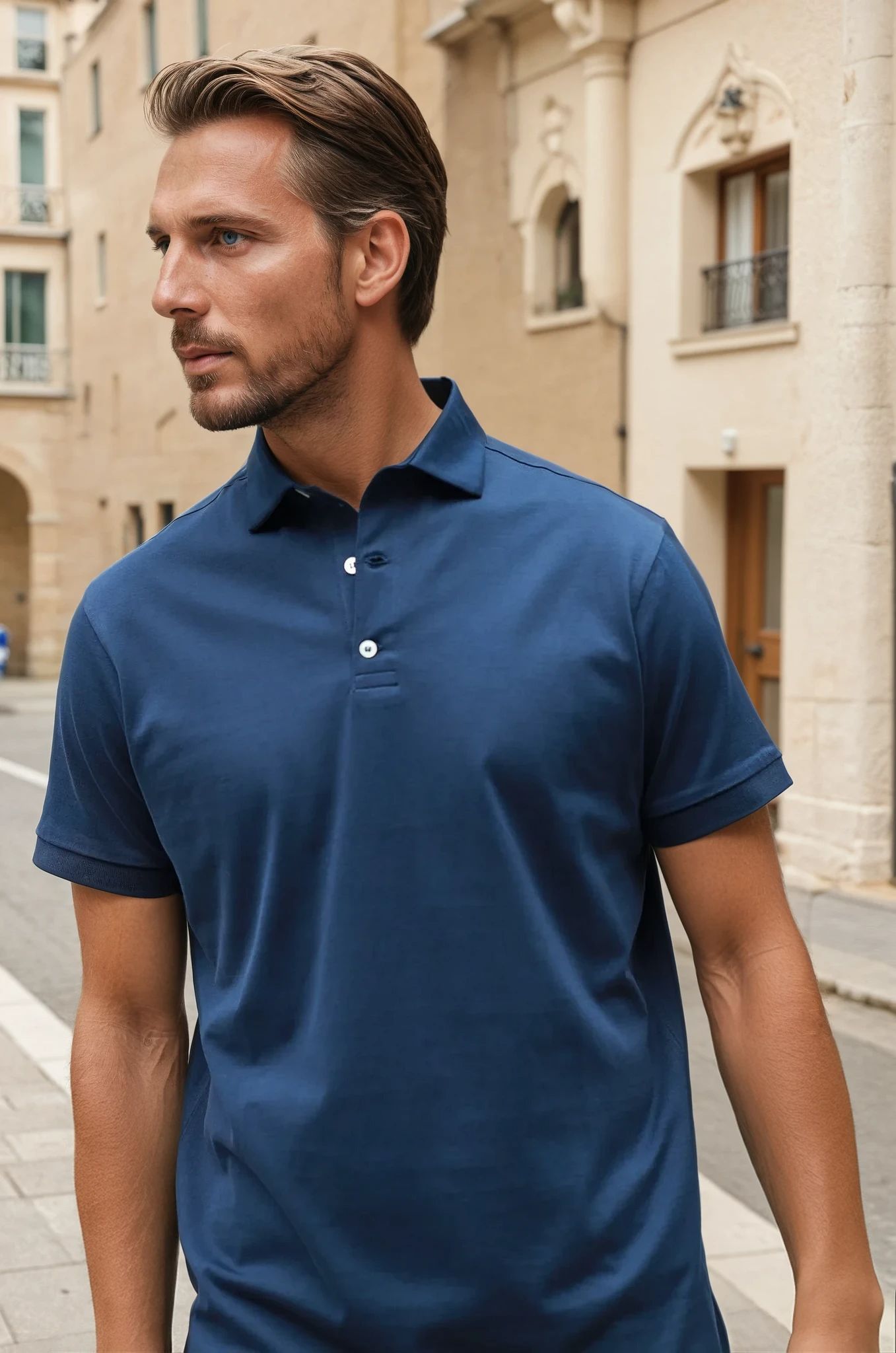 Polo Jack en jersey de coton - Marine-POLO HOMME-Curling-Paris