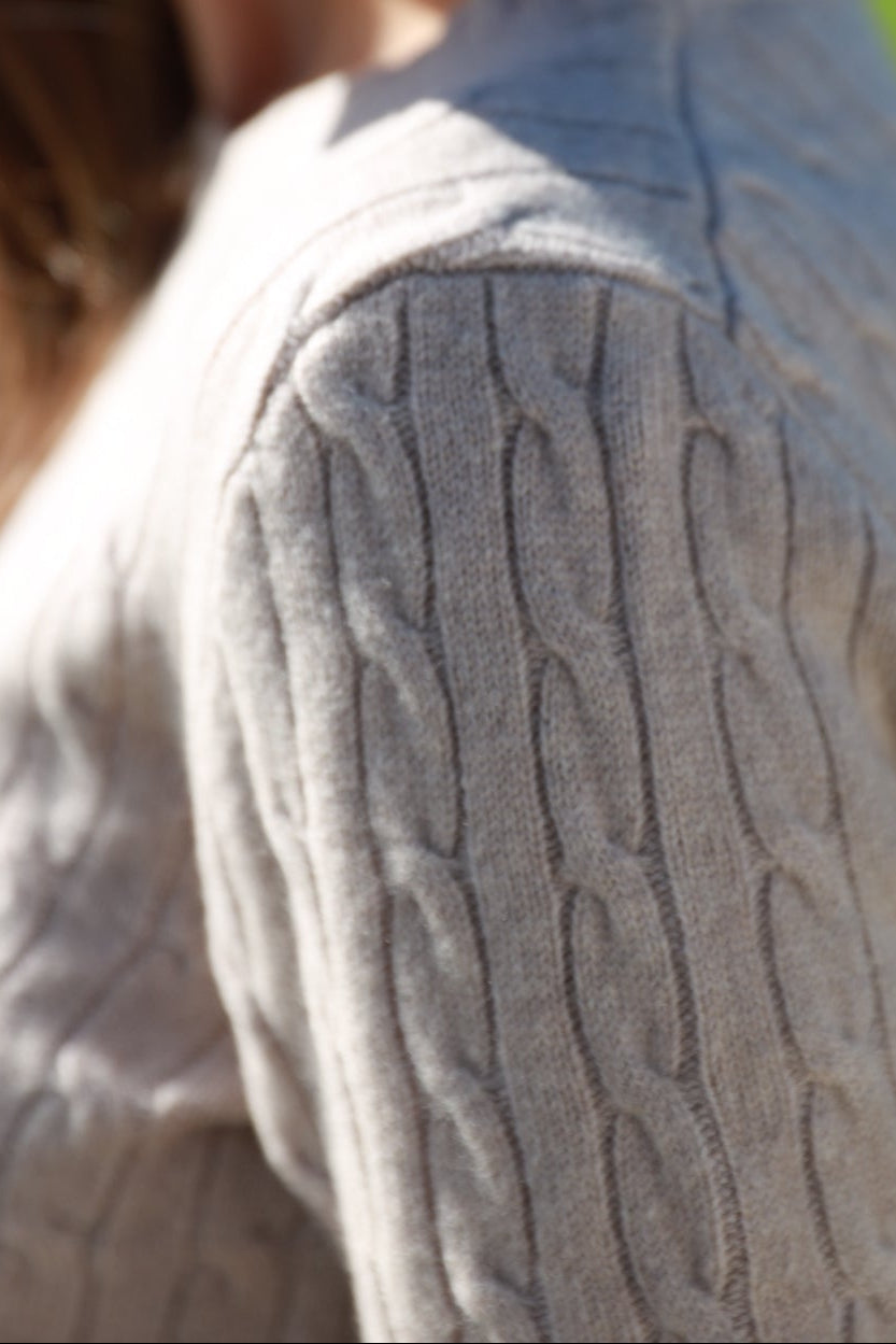 Pull Albie en laine mérinos et cachemire - Beige-PULL FEMME-Curling-Paris