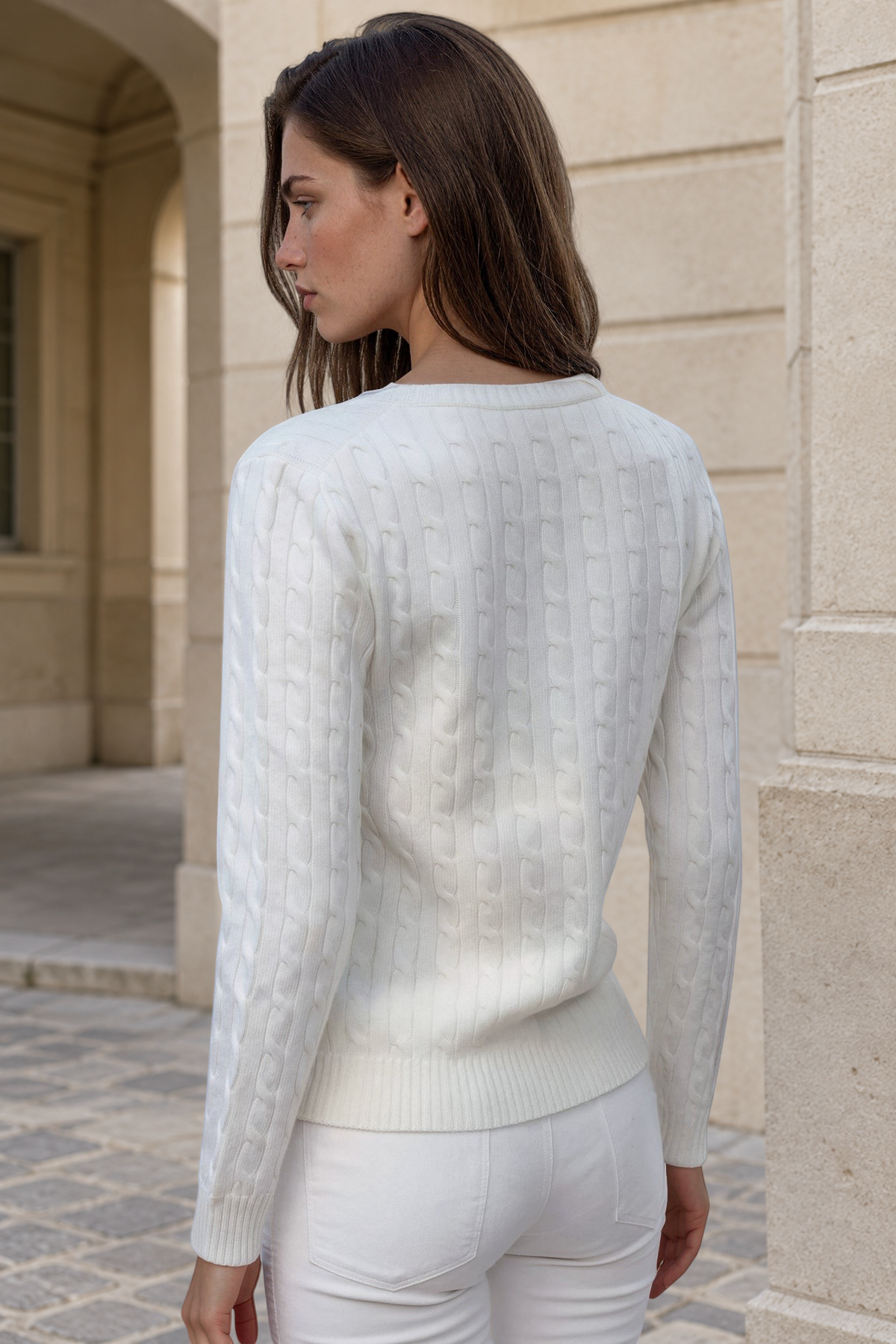 Pull Albie en laine mérinos et cachemire - Ecru-PULL FEMME-Curling-Paris