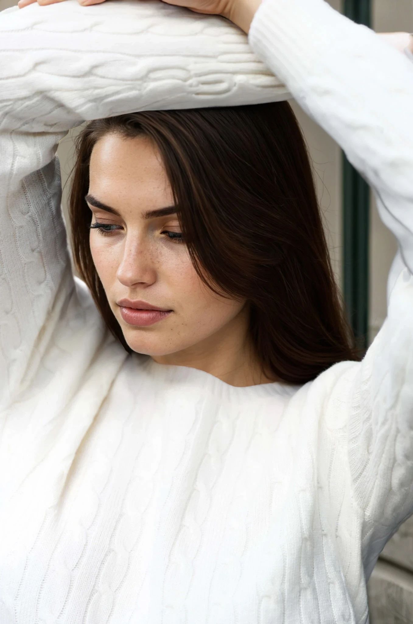 Pull Albie en laine mérinos et cachemire - Ecru-PULL FEMME-Curling-Paris