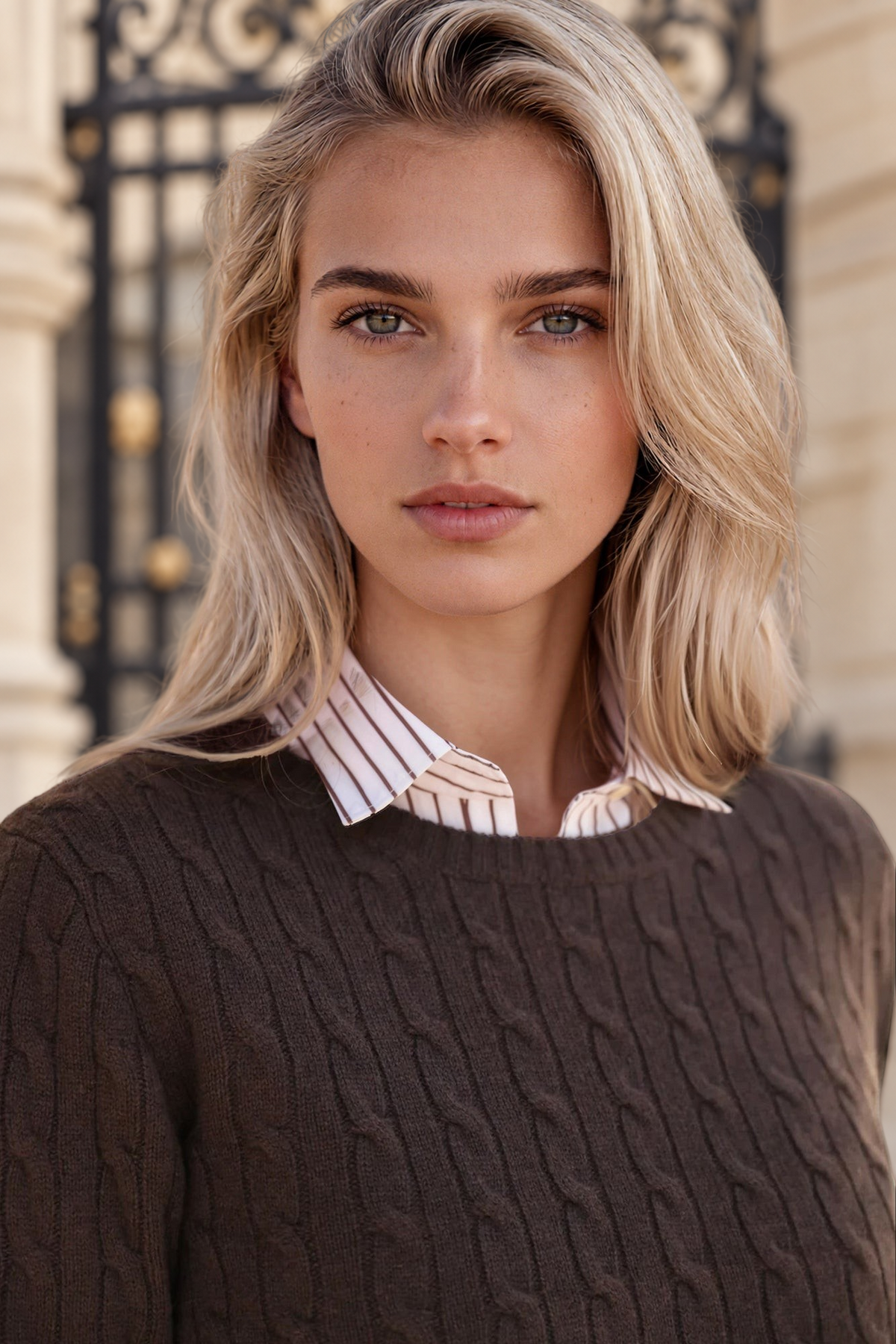 Pull Albie en laine mérinos et cachemire - Marron-PULL FEMME-Curling-Paris
