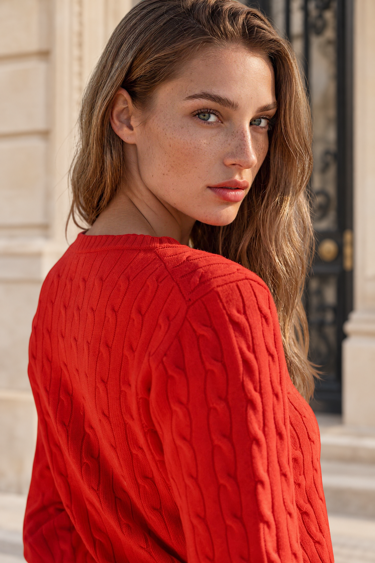 Pull Albie en laine mérinos et cachemire - Orange-PULL FEMME-Curling-Paris