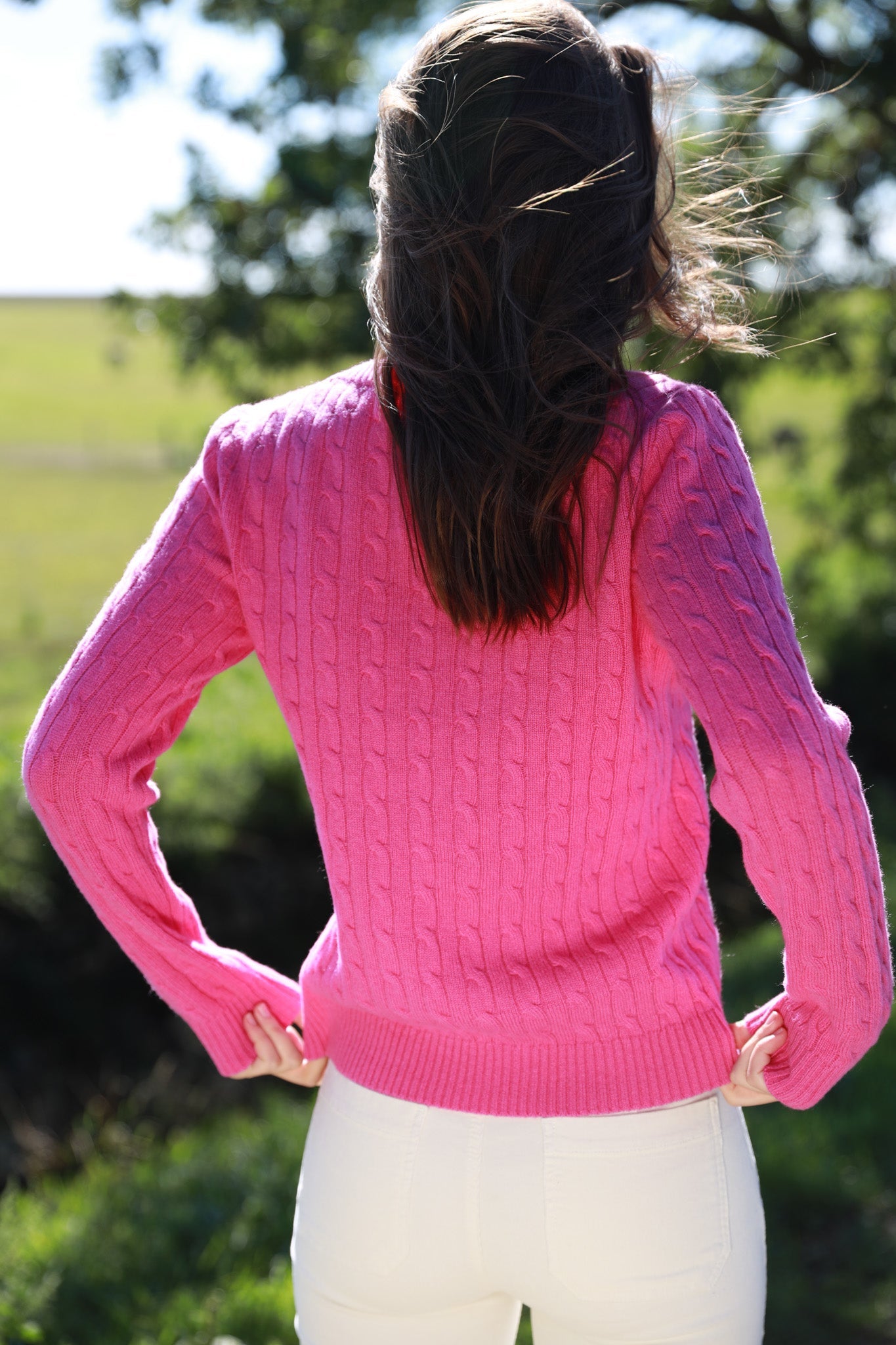 Pull Albie en laine mérinos et cachemire - Rose-PULL FEMME-Curling-Paris