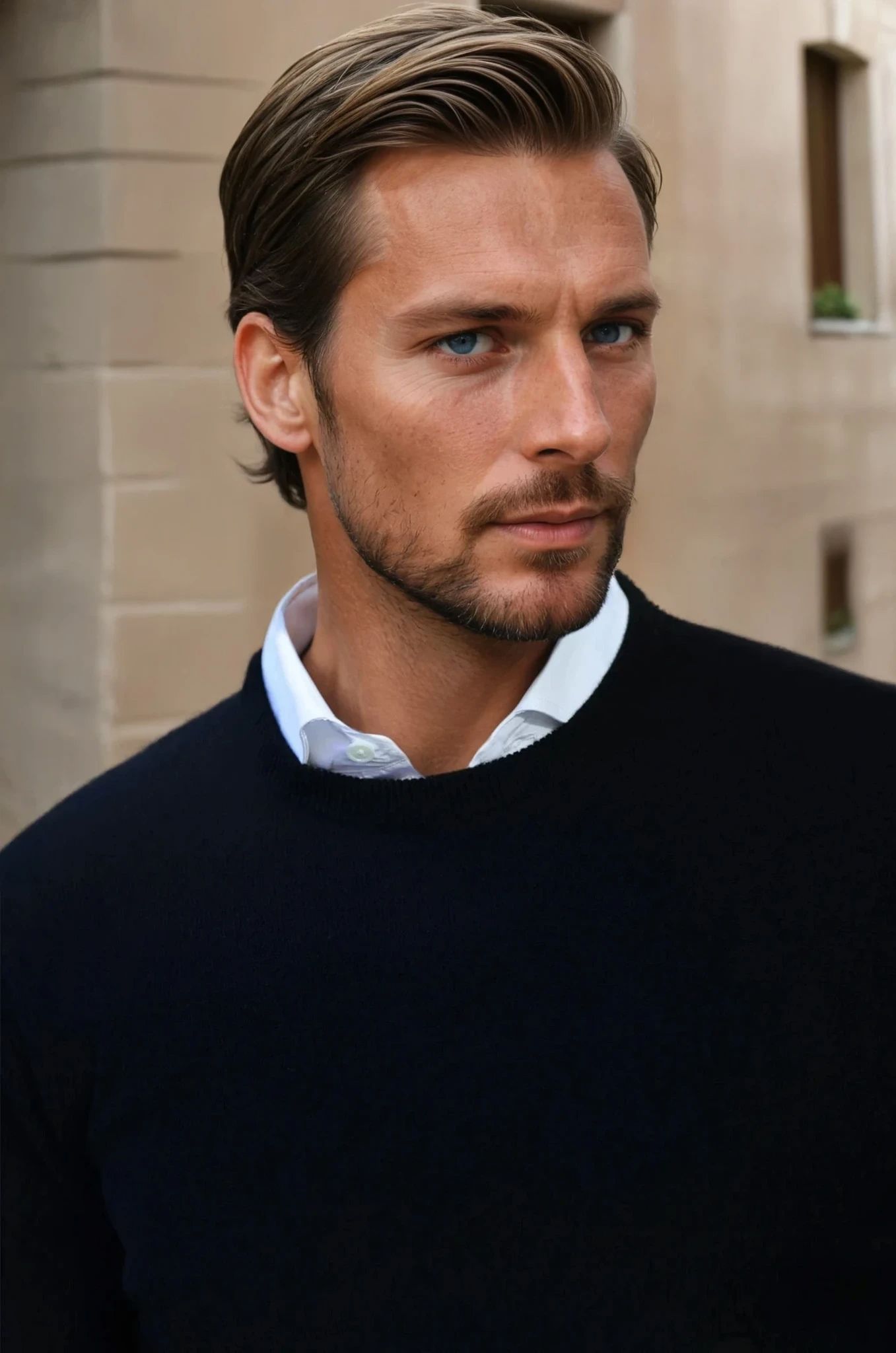 Pull Col Rond Ronan en Cachemire - Noir-PULL HOMME-Curling-Paris