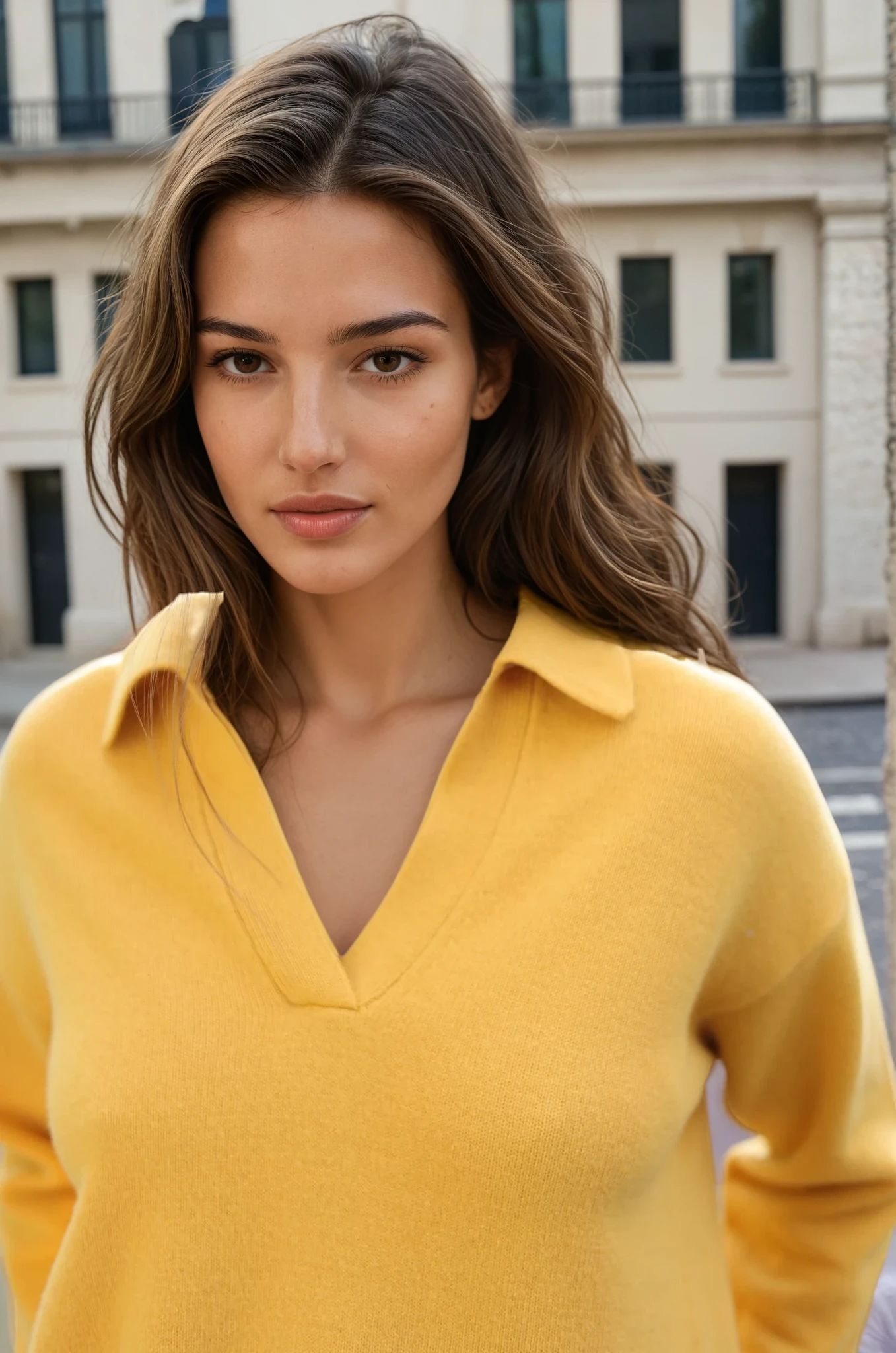 Pull Derby en laine et cachemire - Jaune-PULL FEMME-Curling-Paris