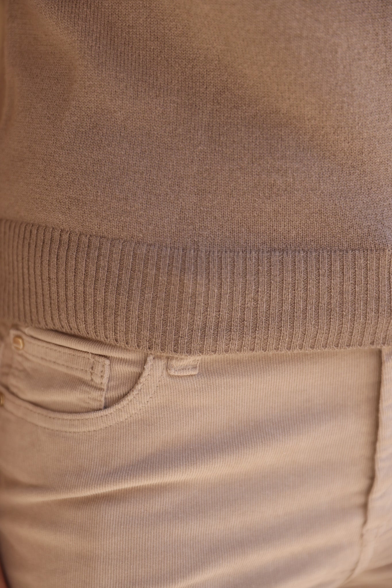 Pull Eve manches courtes en laine et cachemire - Taupe-PULL FEMME-Curling-Paris