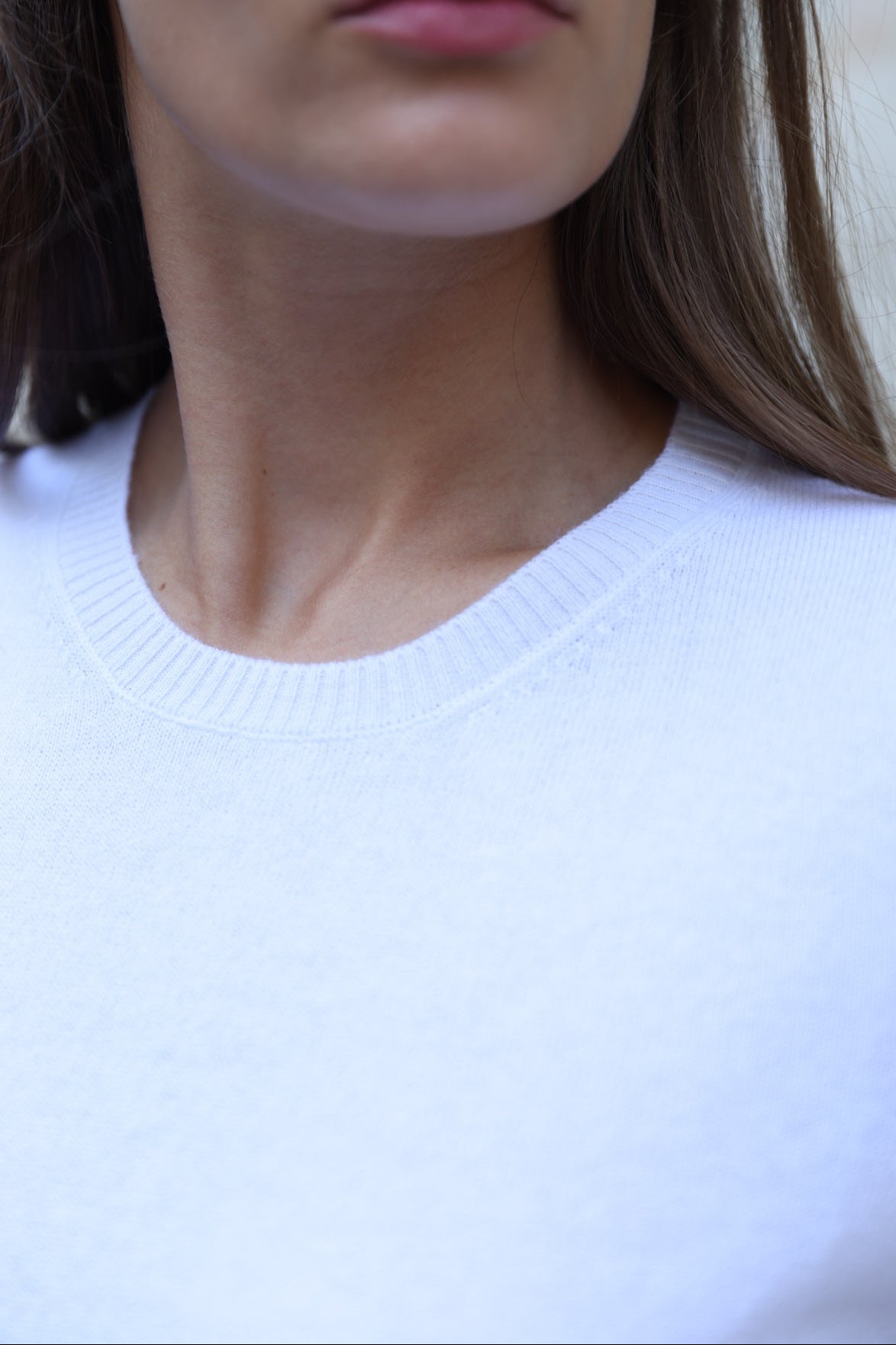 Pull Eve manches courtes laine & cachemire - Ecru-PULL FEMME-Curling-Paris