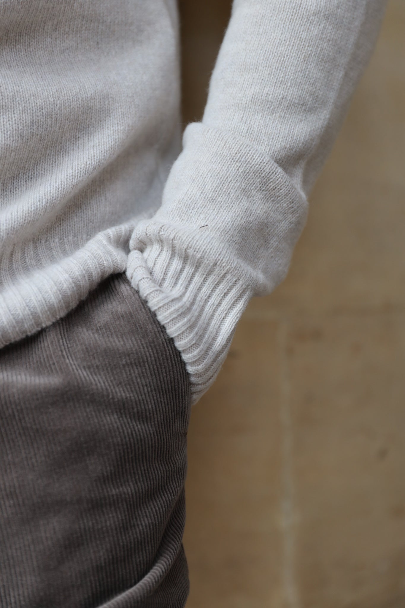 Pull Maxime en laine & cachemire - Beige-PULL HOMME-Curling-Paris