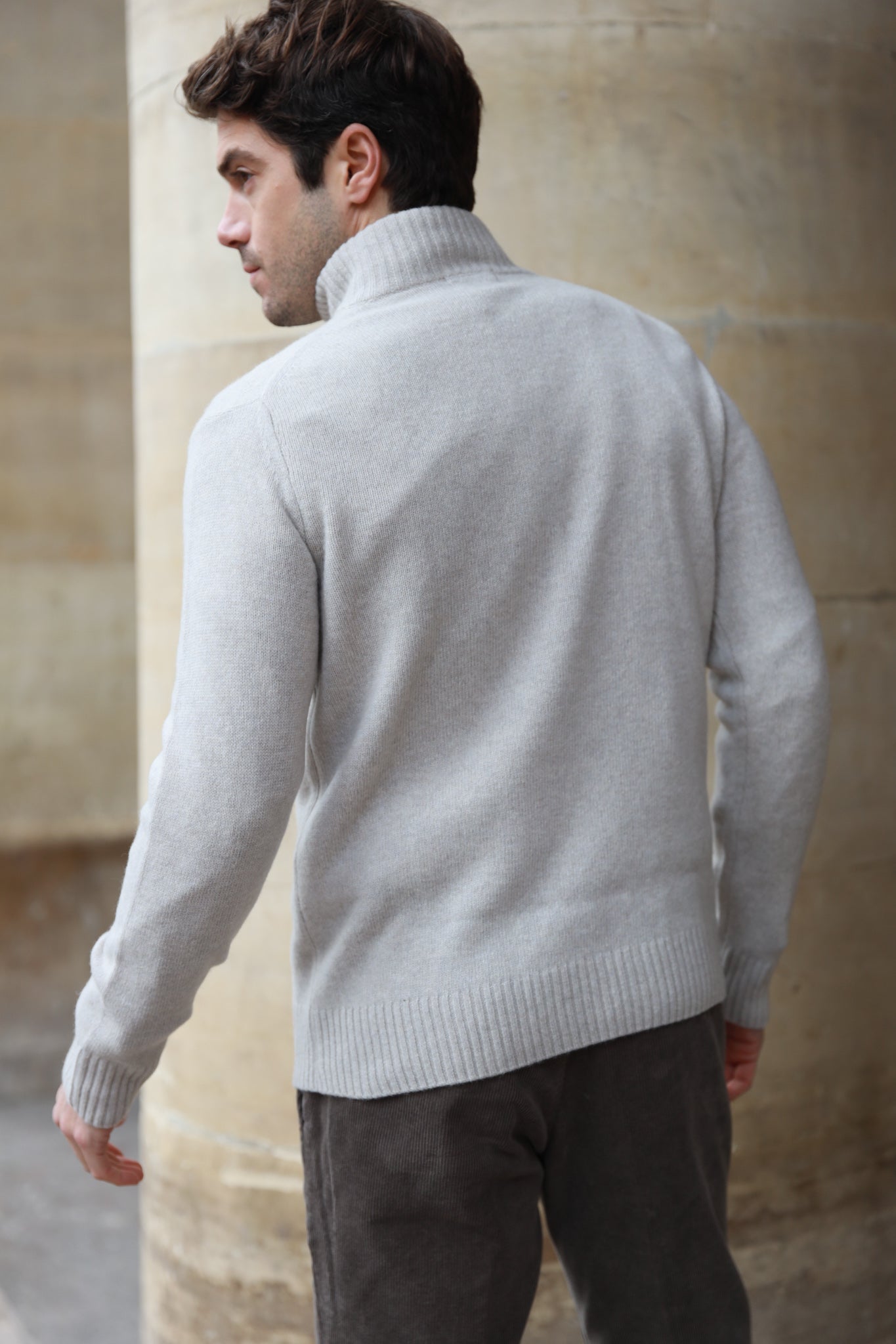 Pull Maxime en laine & cachemire - Beige-PULL HOMME-Curling-Paris