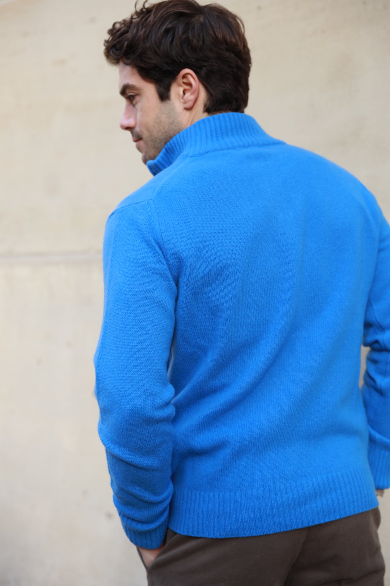 Pull Maxime en laine & cachemire - Denim-PULL HOMME-Curling-Paris