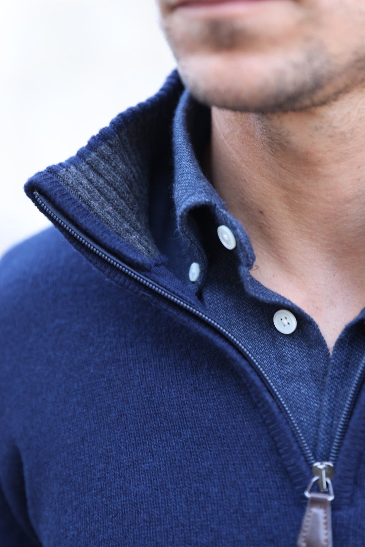 Pull Maxime en laine & cachemire - Marine-PULL HOMME-Curling-Paris