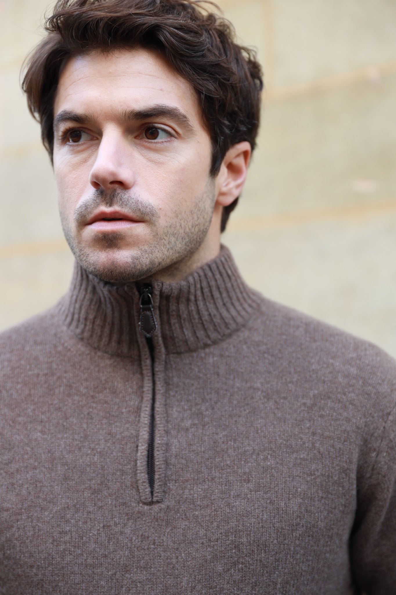 Pull Maxime en laine & cachemire - Marron-PULL HOMME-Curling-Paris