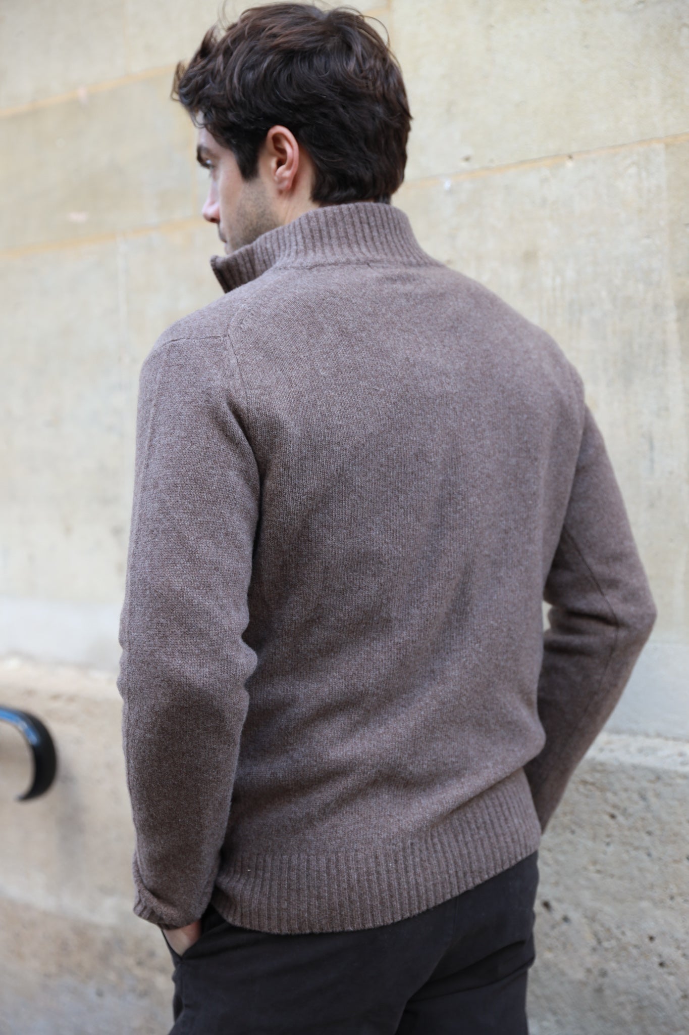 Pull Maxime en laine & cachemire - Marron-PULL HOMME-Curling-Paris