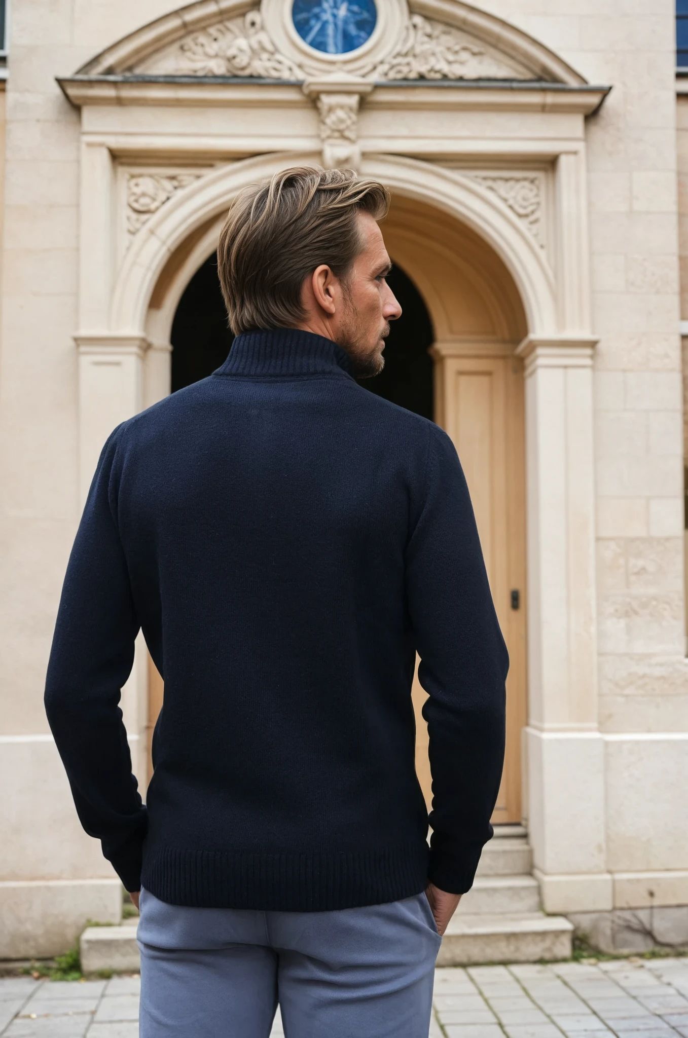 Pull Maxime en laine & cachemire - Noir-PULL HOMME-Curling-Paris
