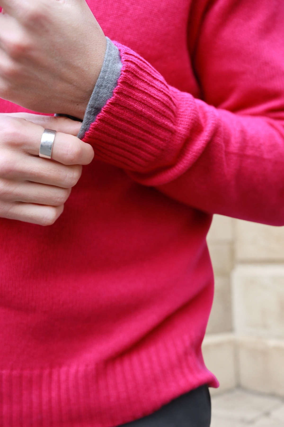 Pull Maxime en laine & cachemire - Rose-PULL HOMME-Curling-Paris