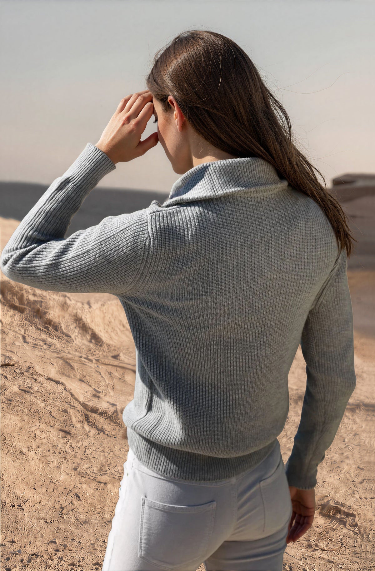 Pull Roma en laine mérinos et en cachemire - Gris-PULL FEMME-Curling-Paris