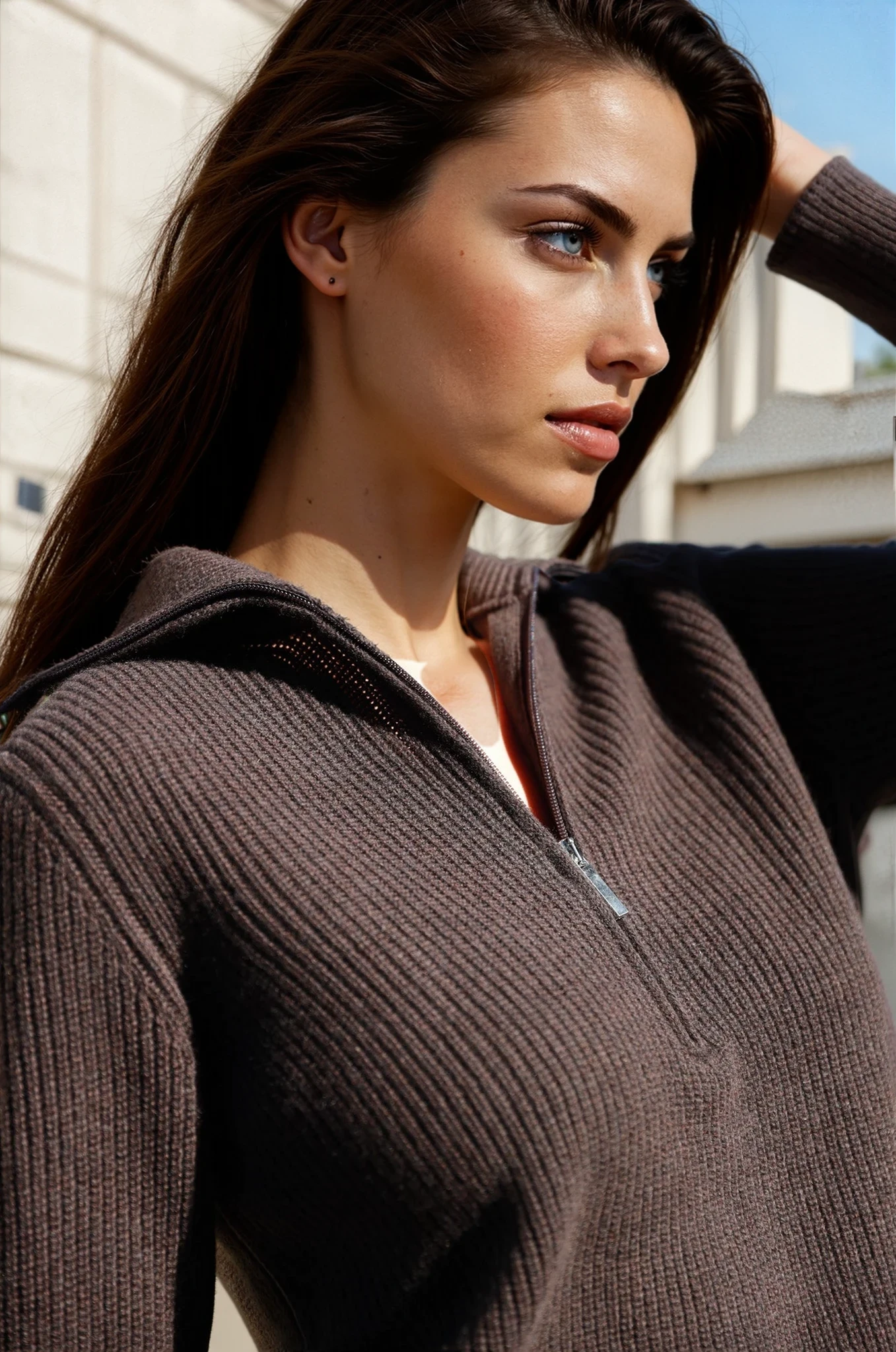 Pull Roma en laine mérinos et en cachemire - Marron-PULL FEMME-Curling-Paris