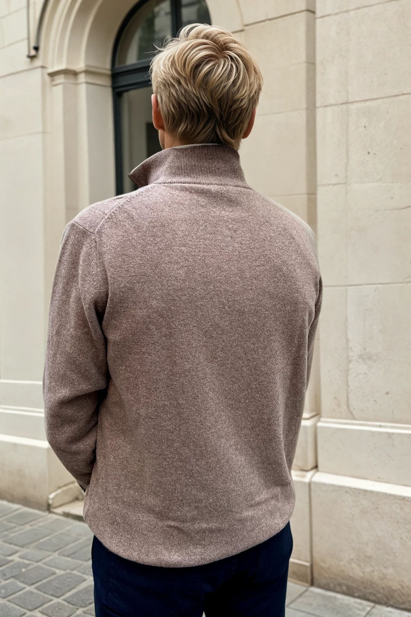 Pull Theo en laine & cachemire à torsade - Beige-PULL HOMME-Curling-Paris