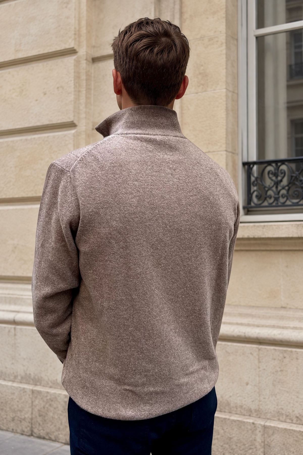 Pull Theo en laine & cachemire à torsade - Beige-PULL HOMME-Curling-Paris